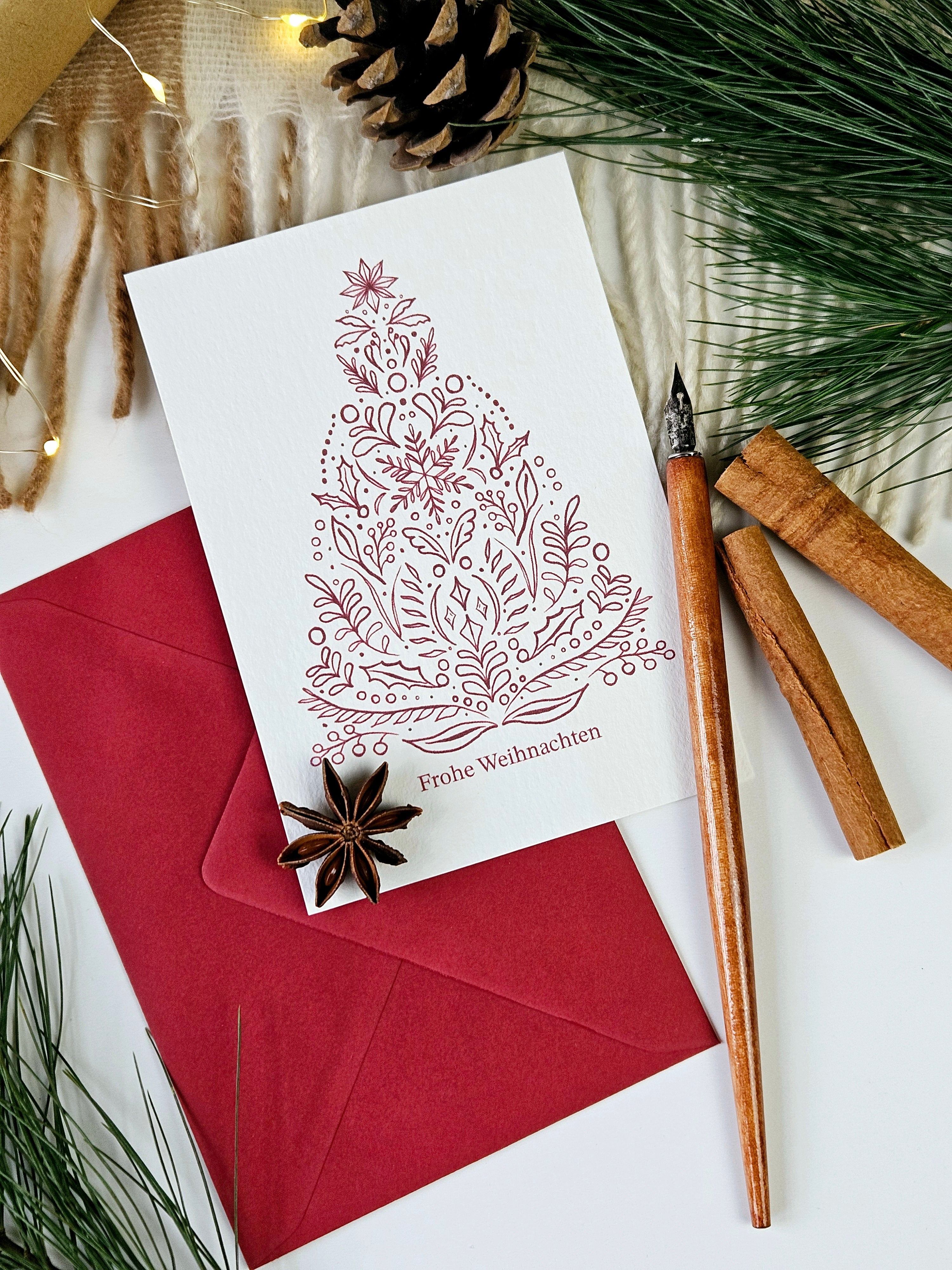 Weihnachtskarte Nordisk Julegran