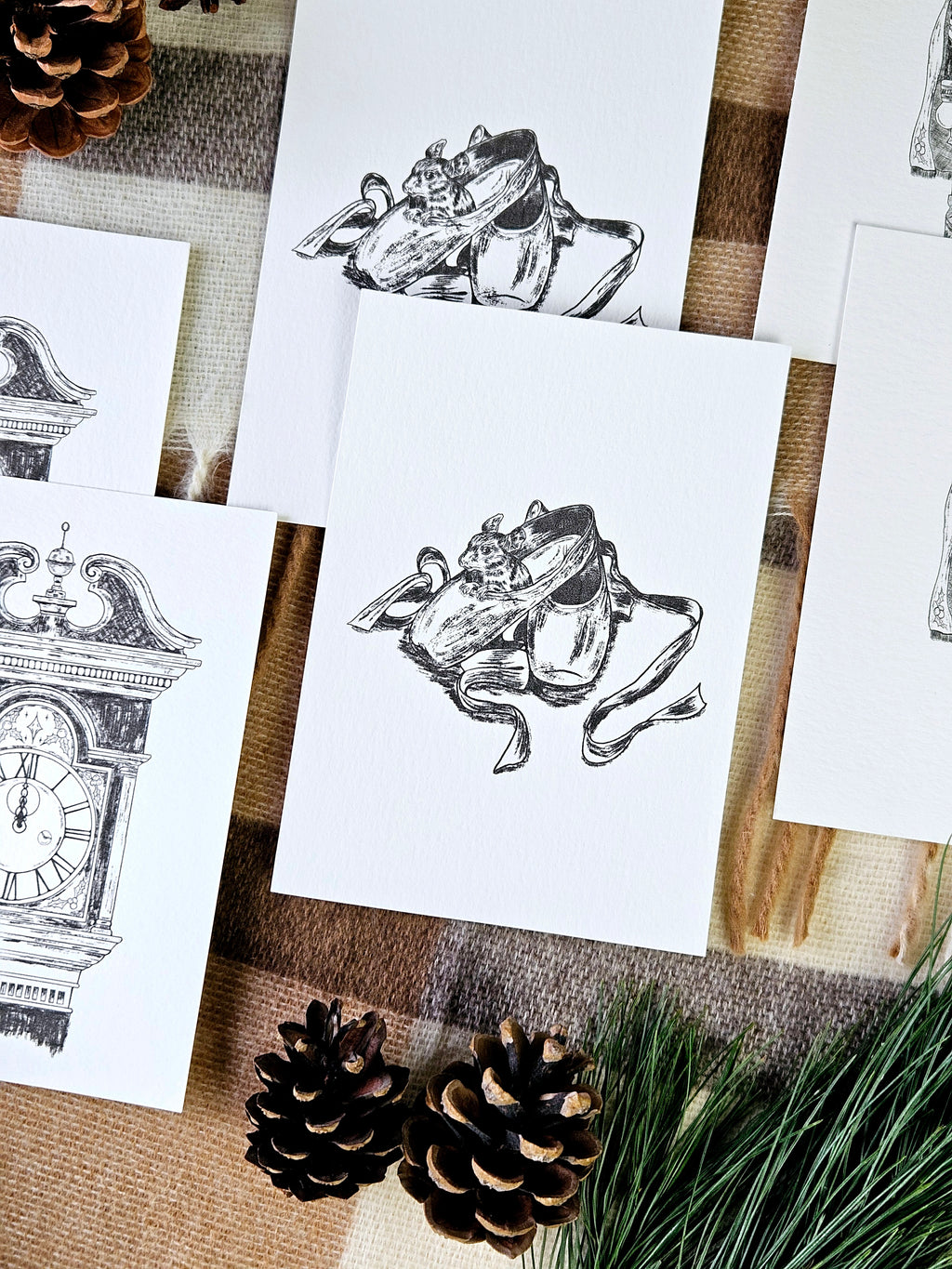 6er Set Weihnachtskarten Nussknacker & Mäusekönig