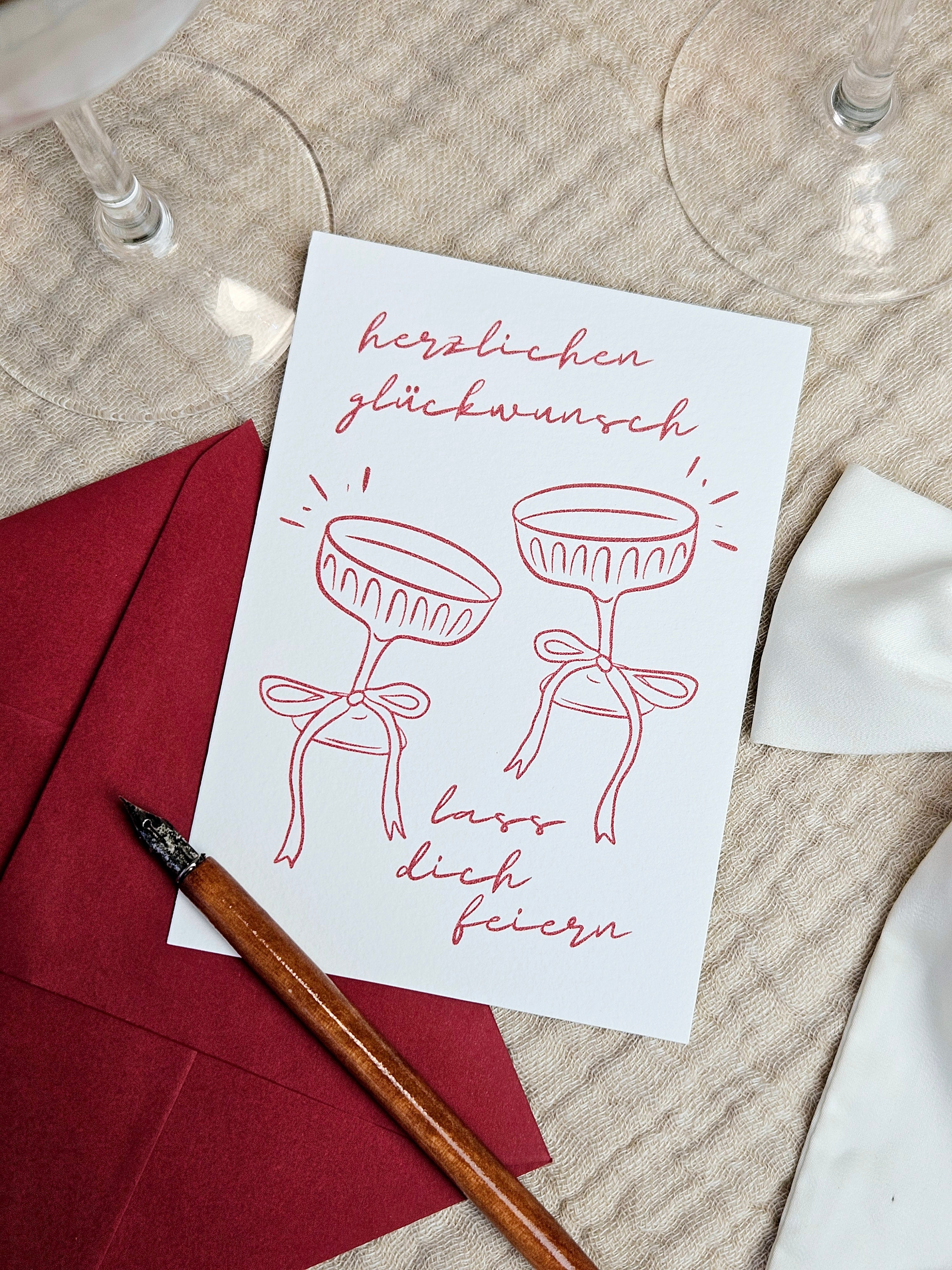 Geburtstagskarte Martinis