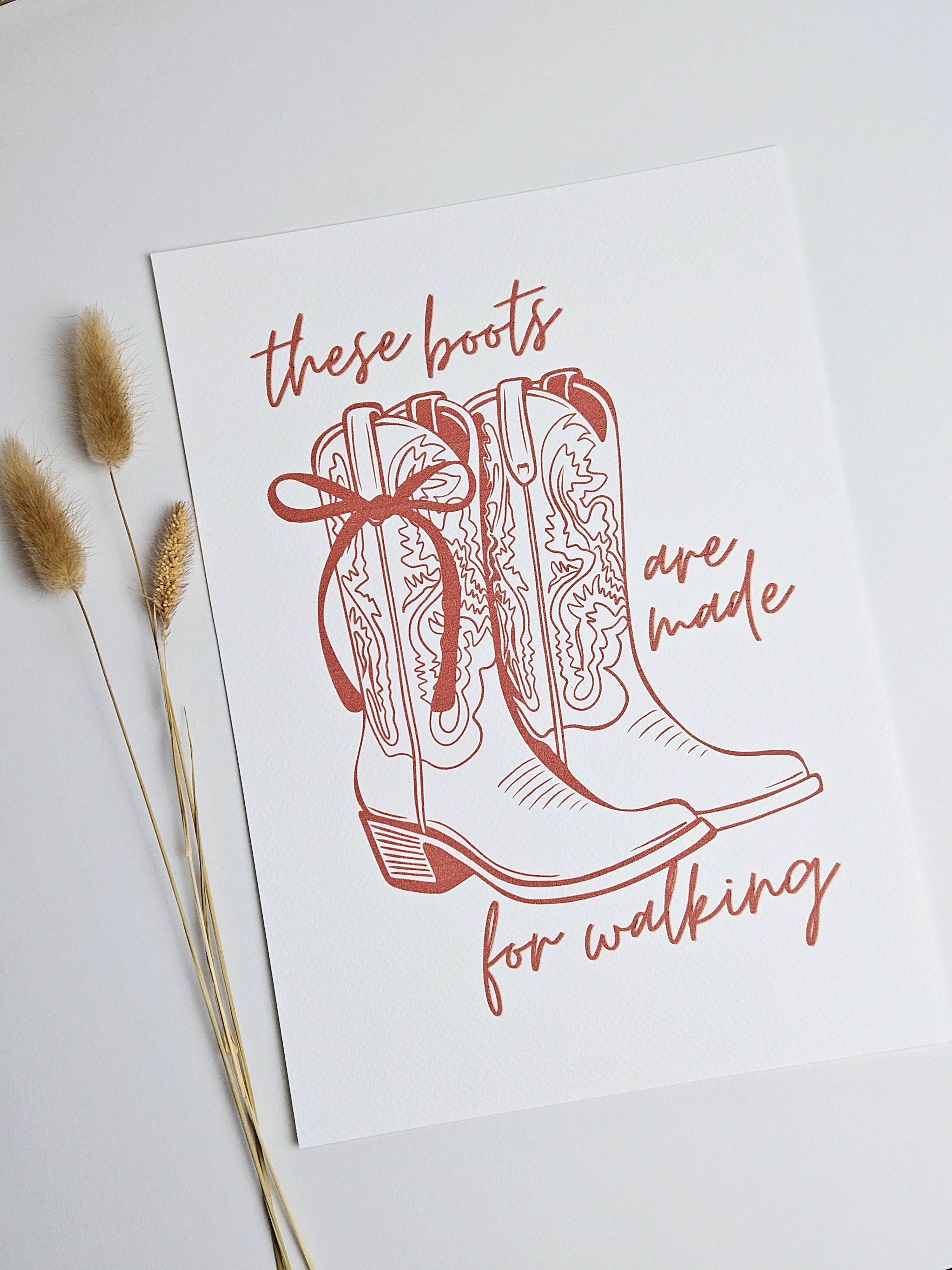 Kunstdruck Cowboyboots Western