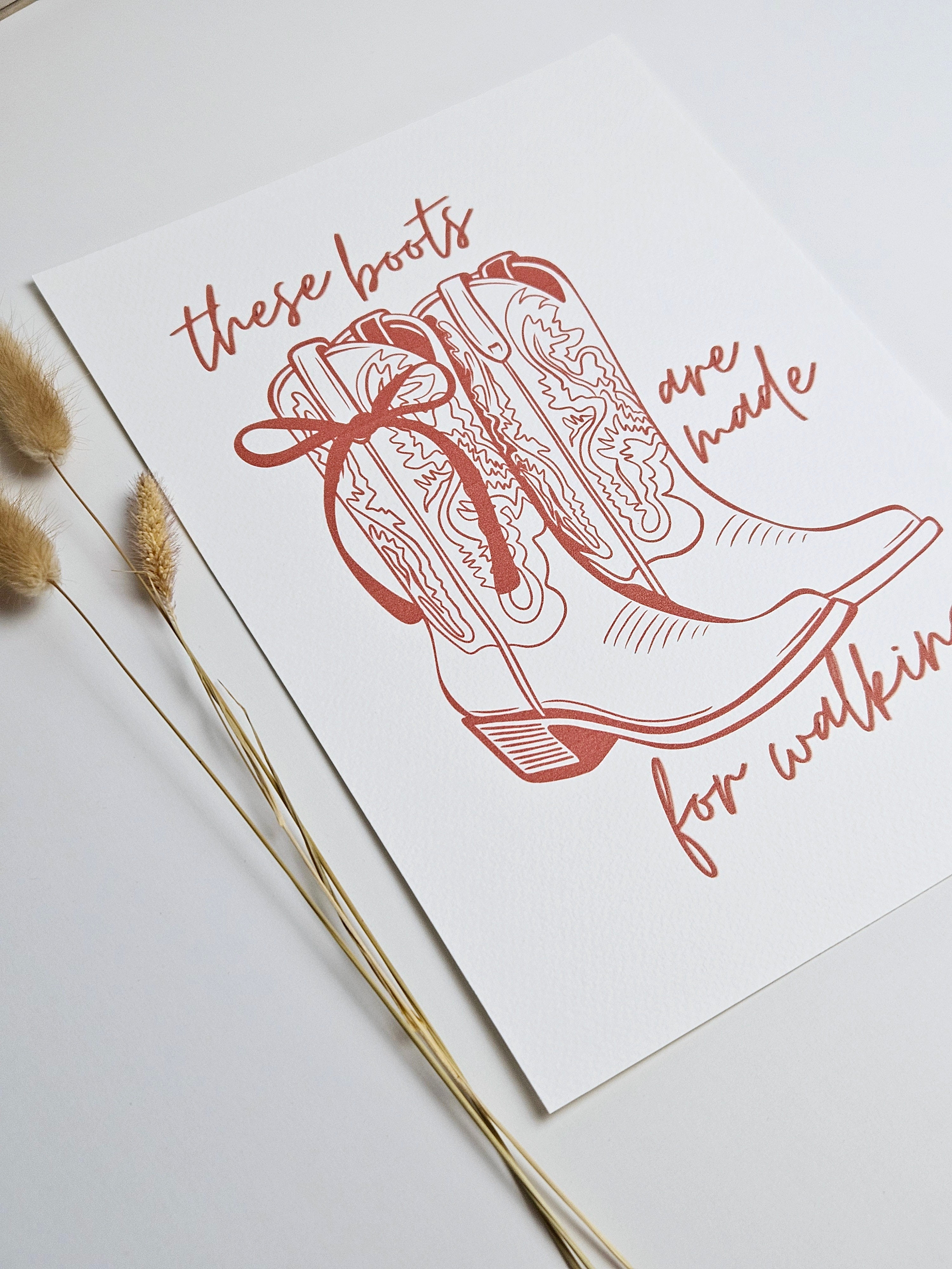 Kunstdruck Cowboyboots Western
