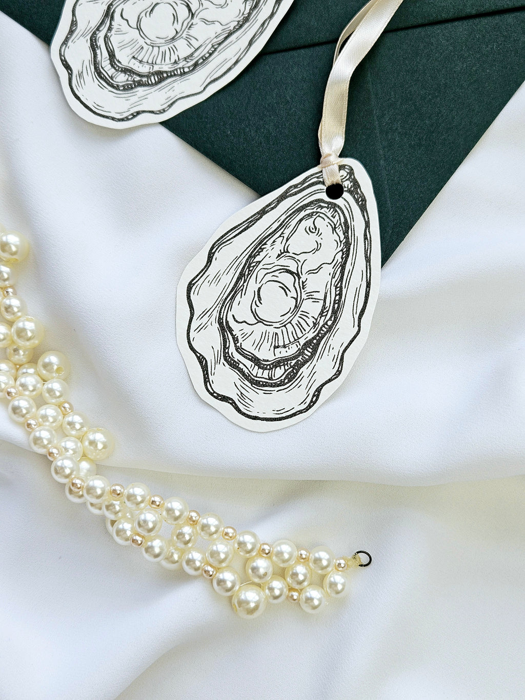 Eleganter Geschenkanhänger Auster Muschel