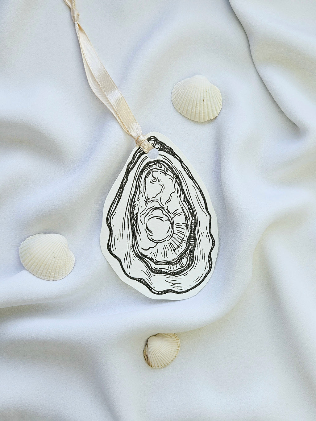 Eleganter Geschenkanhänger Auster Muschel