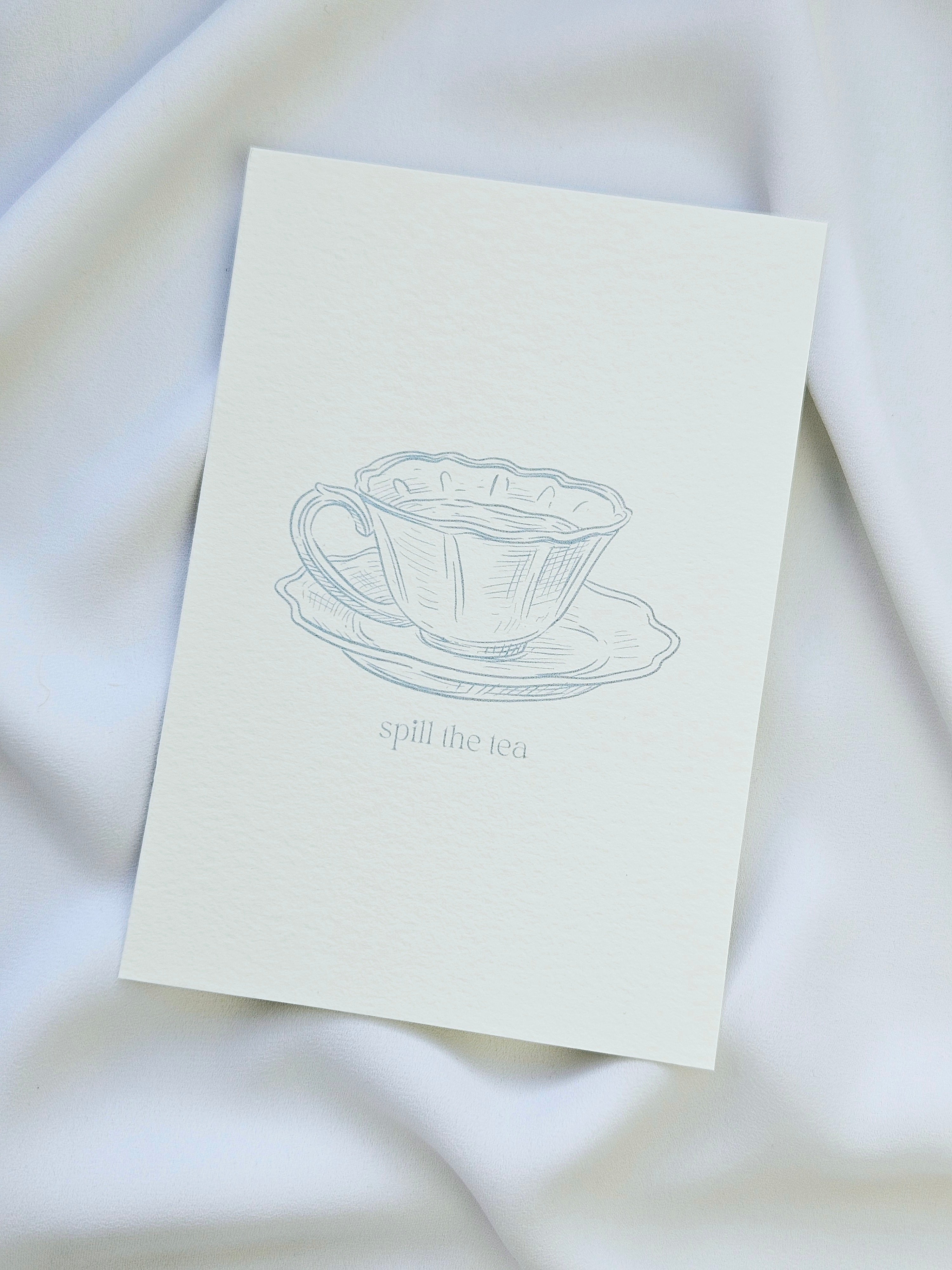 Postkarte Spill the tea
