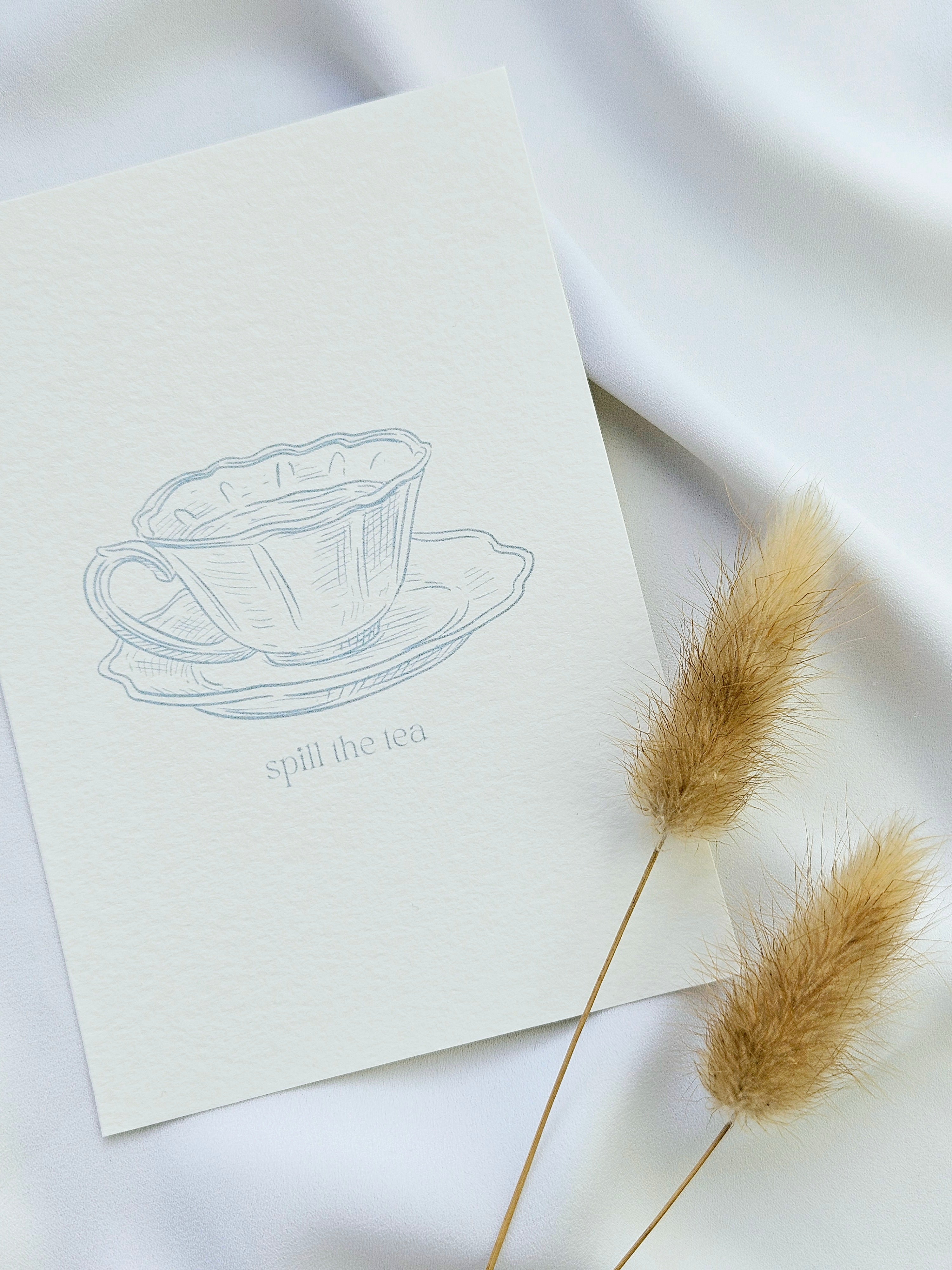 Postkarte Spill the tea