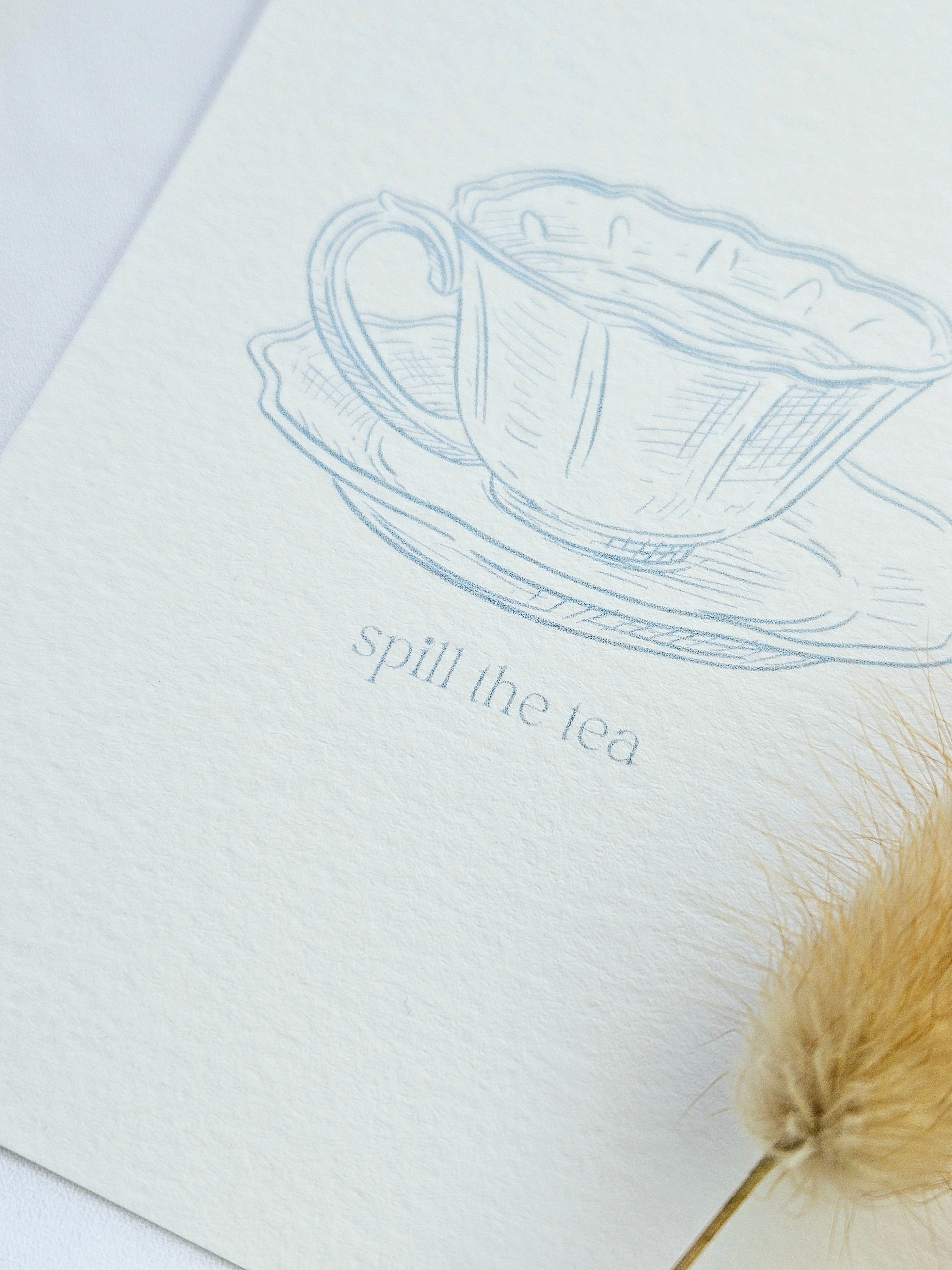 Postkarte Spill the tea