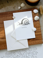 Plattdeutsche Grußkarte Schnecke "Laat di Tiet"