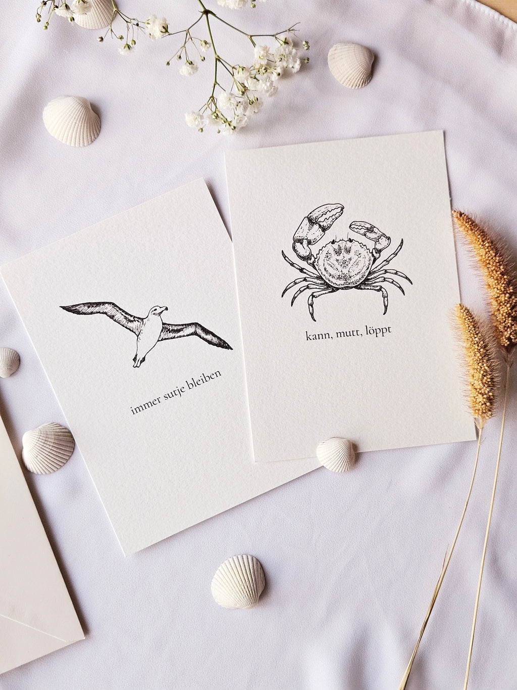 6er Set plattdeutsche maritime Kartenreihe