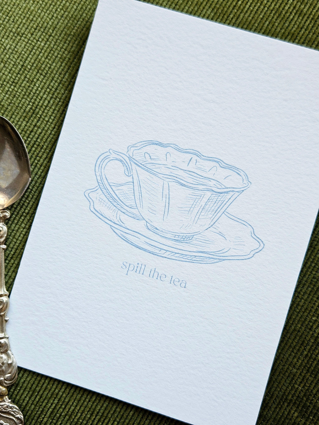 Postkarte Spill the tea