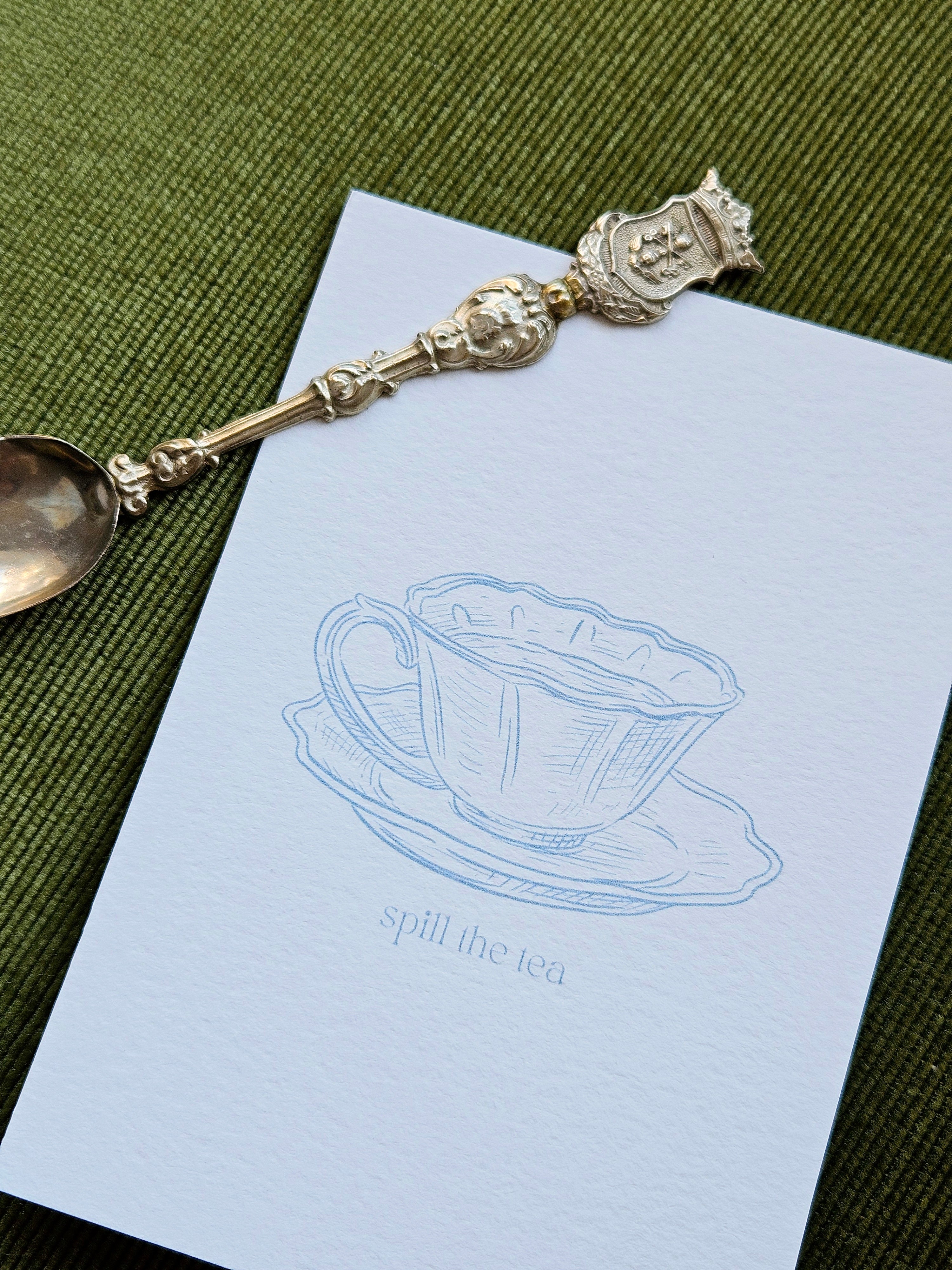 Postkarte Spill the tea