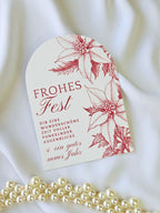 Elegante Weihnachtskarte Weihnachtssterne Bogen