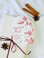 Elegante Weihnachtskarte Weihnachtssterne Bogen