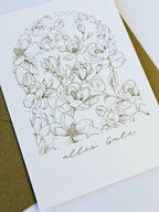 Geburtstagskarte Magnolien Bogen