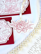 Romantische Vintage Karte Rosen & Schwäne