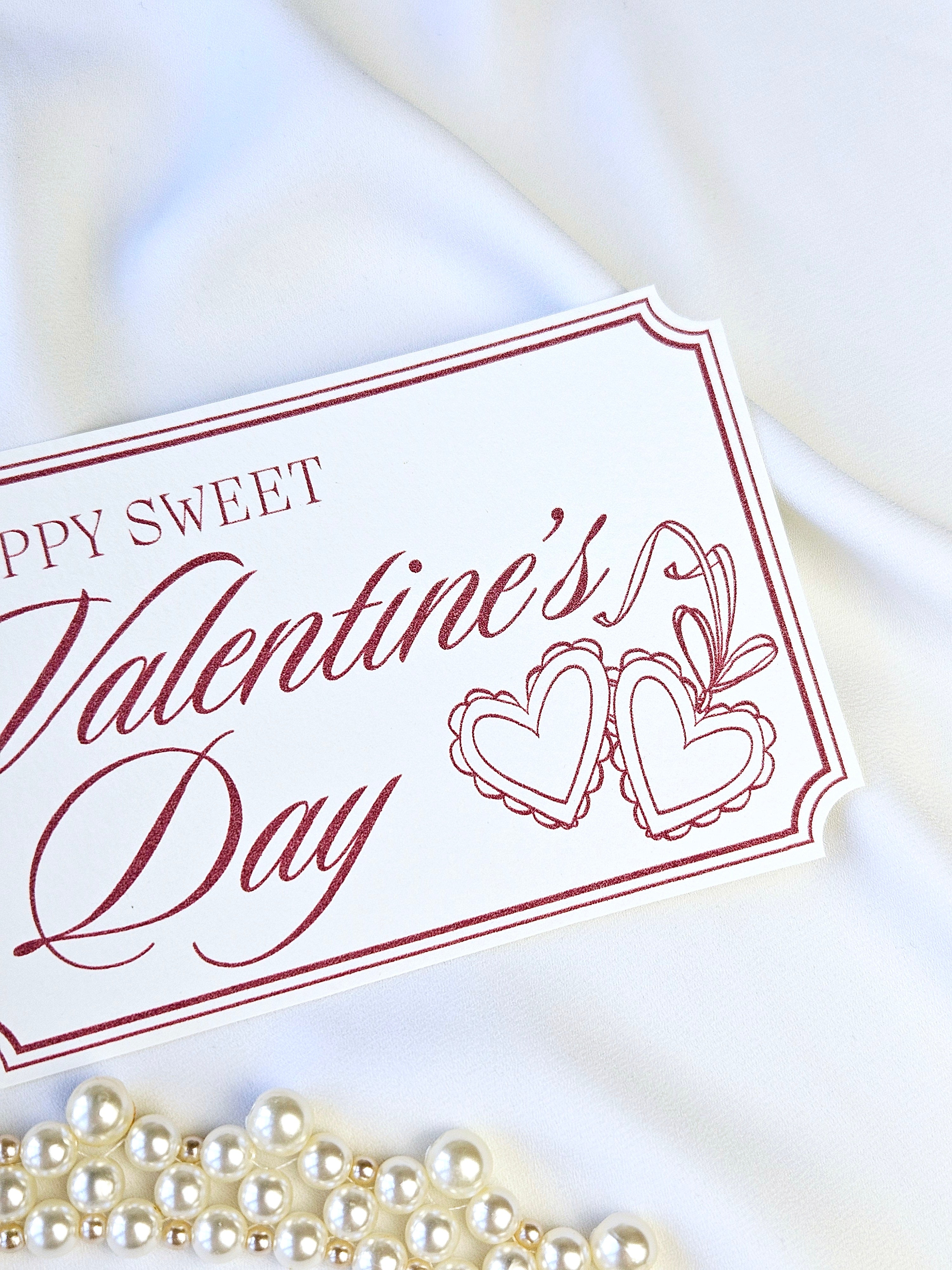 Elegante Valentinskarte Herzamulett