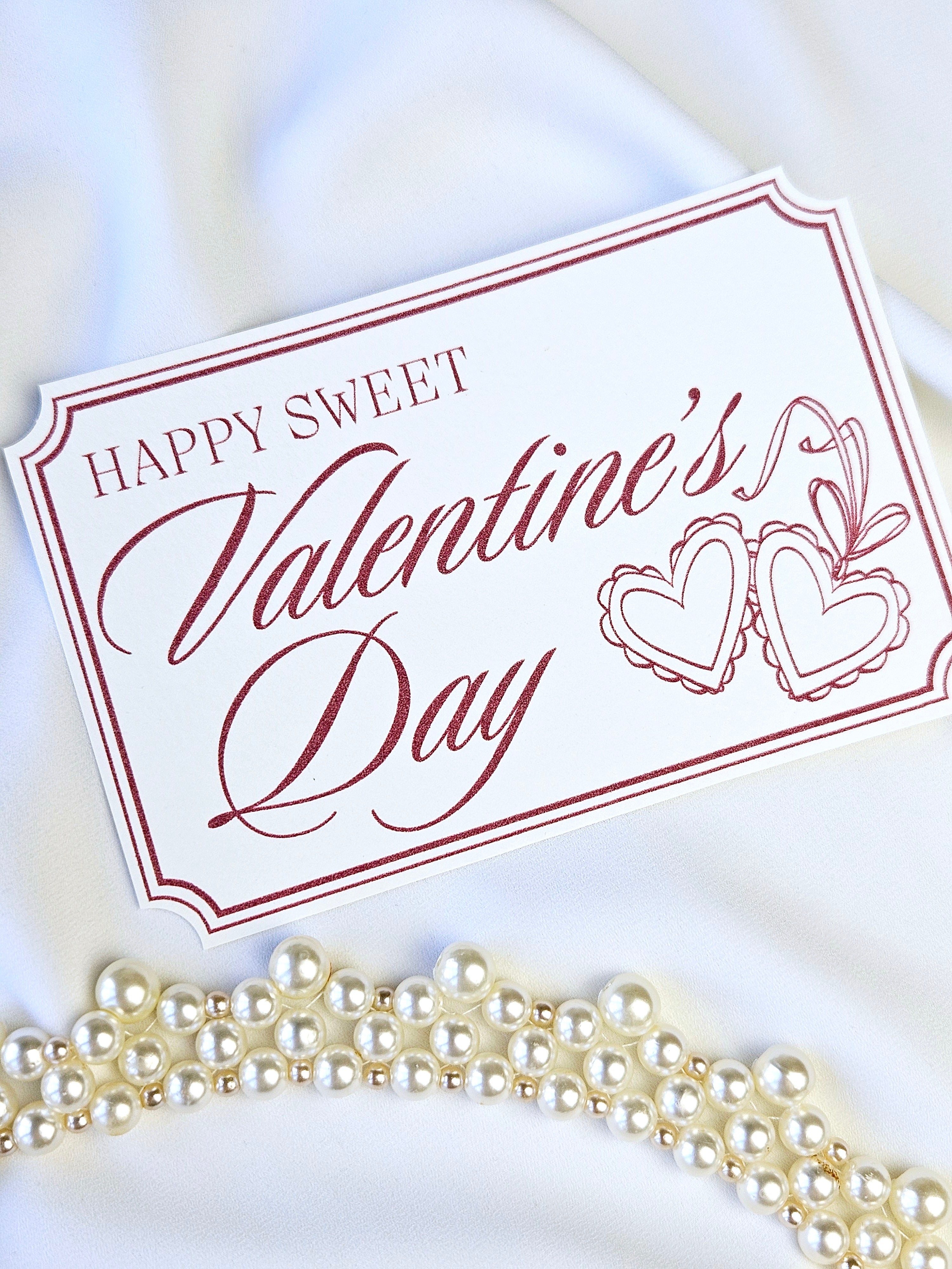 Elegante Valentinskarte Herzamulett