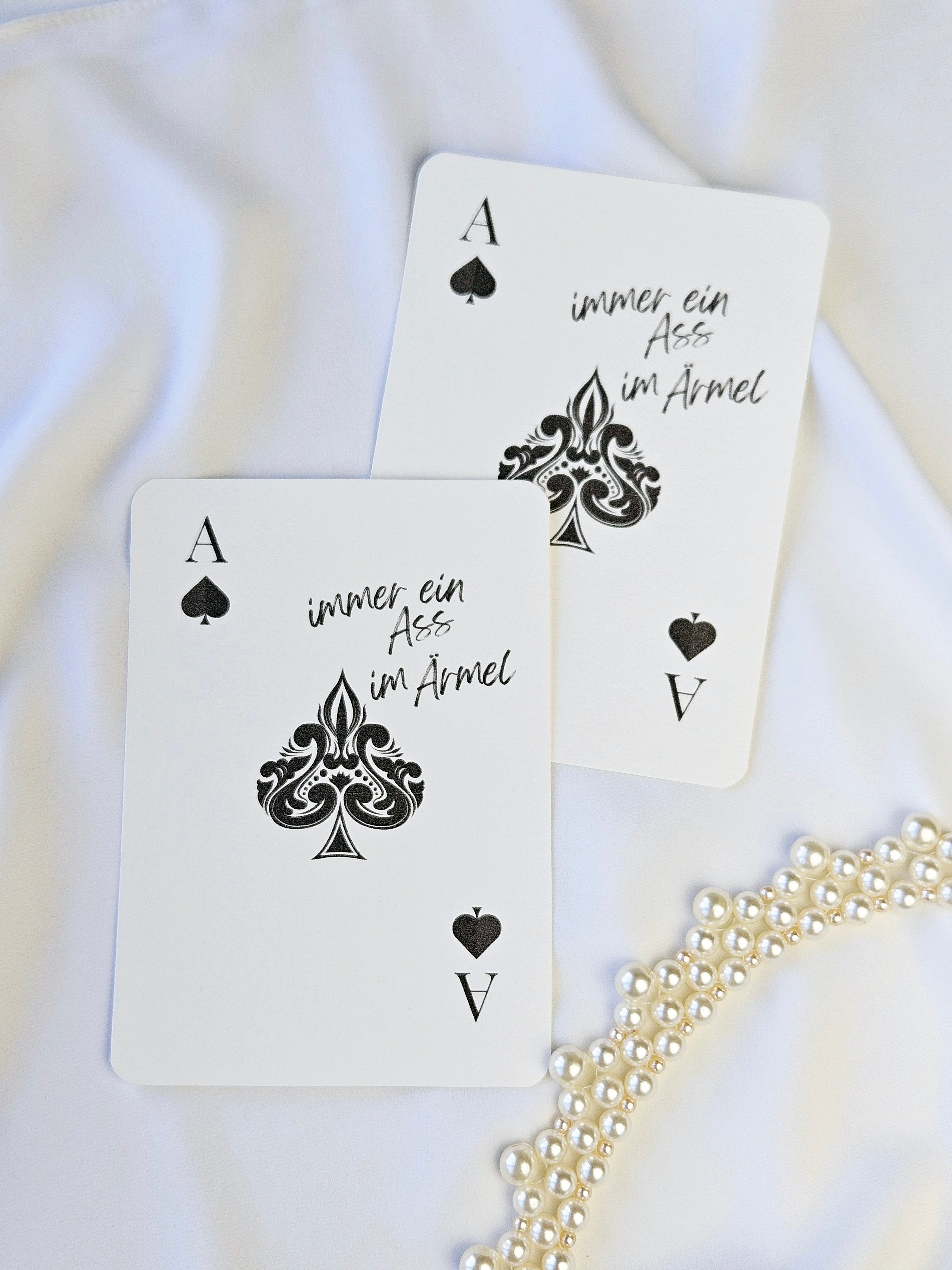 Grußkarte Ass im Ärmel