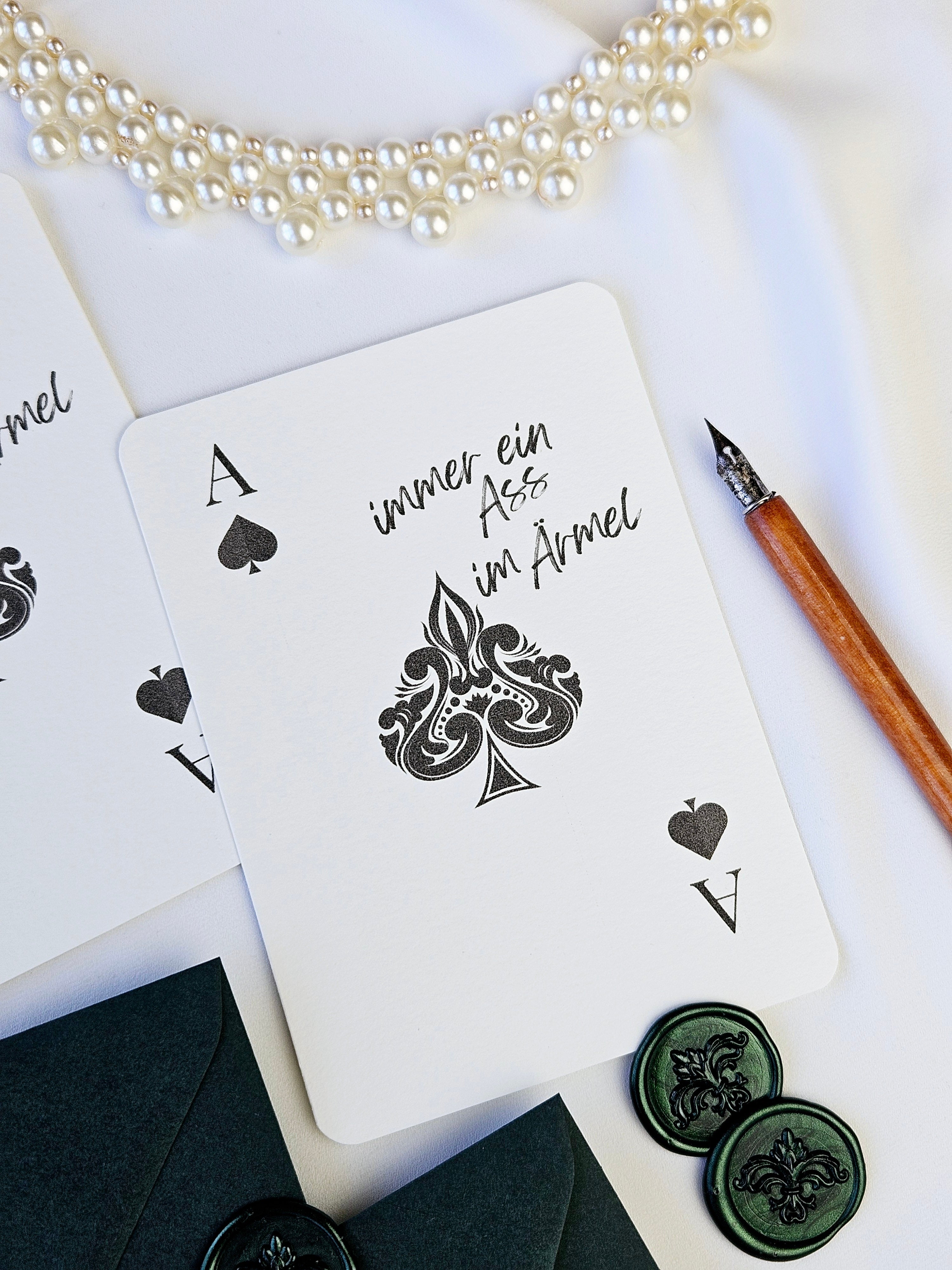 Grußkarte Ass im Ärmel