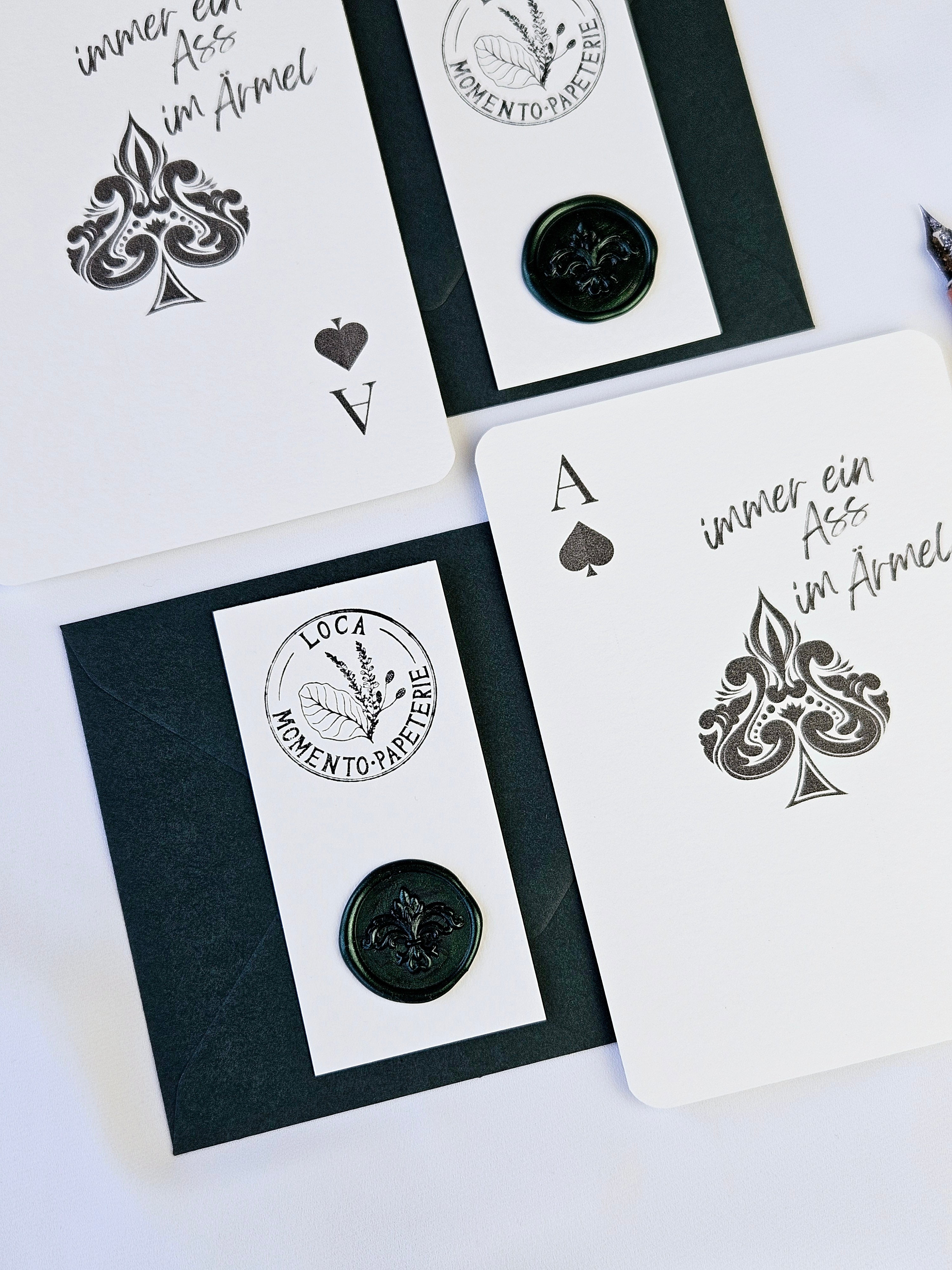Grußkarte Ass im Ärmel