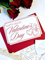 Elegante Valentinskarte Herzamulett