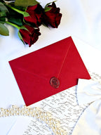 Elegante Valentinskarte Herzamulett