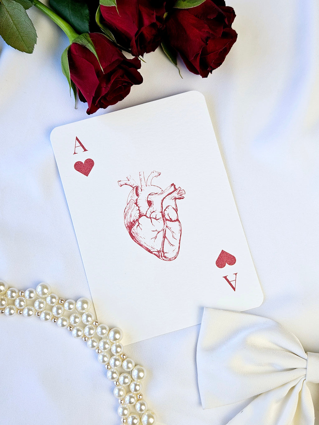 Postkarte Herz Ass