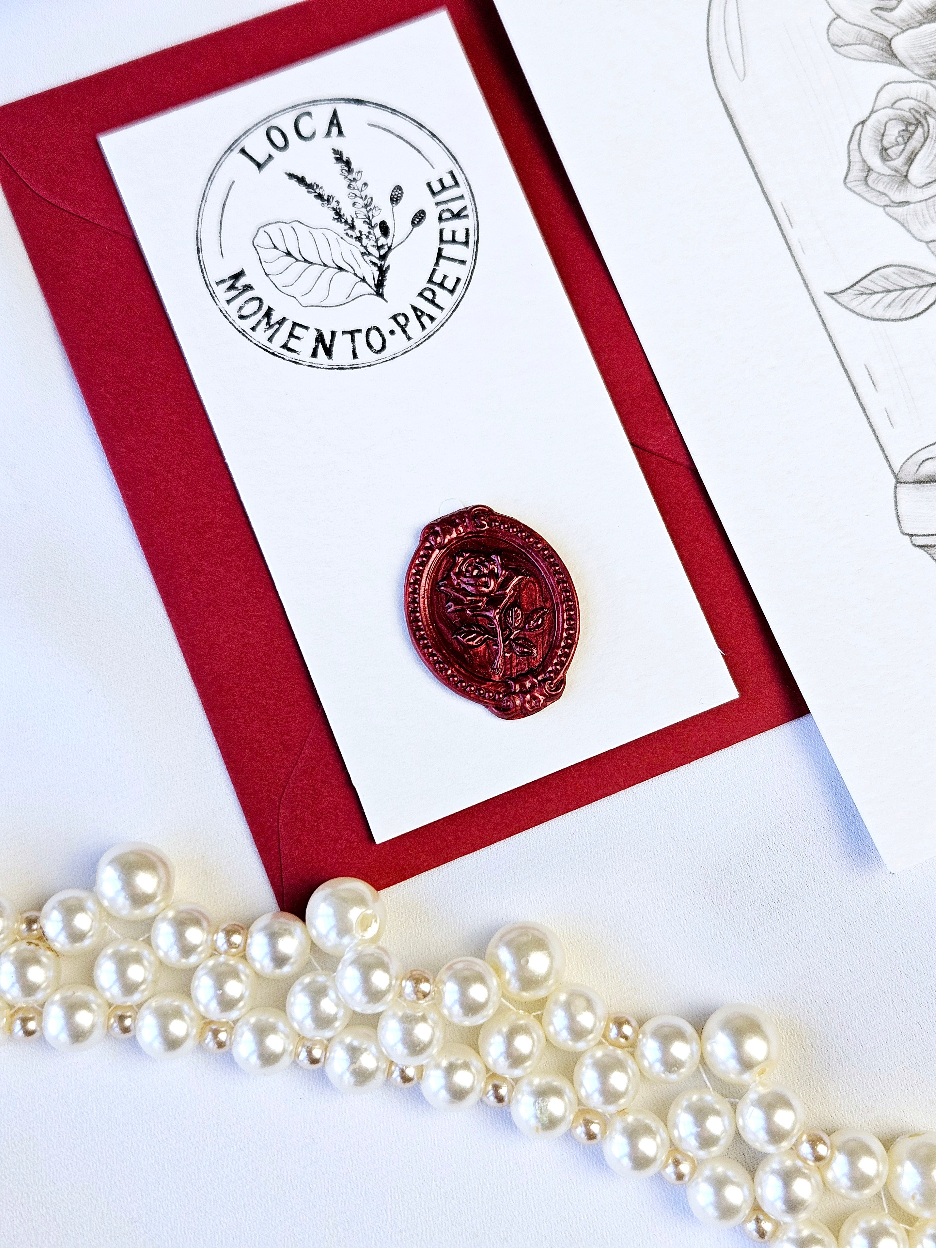 Handgezeichnete Rosenkarte