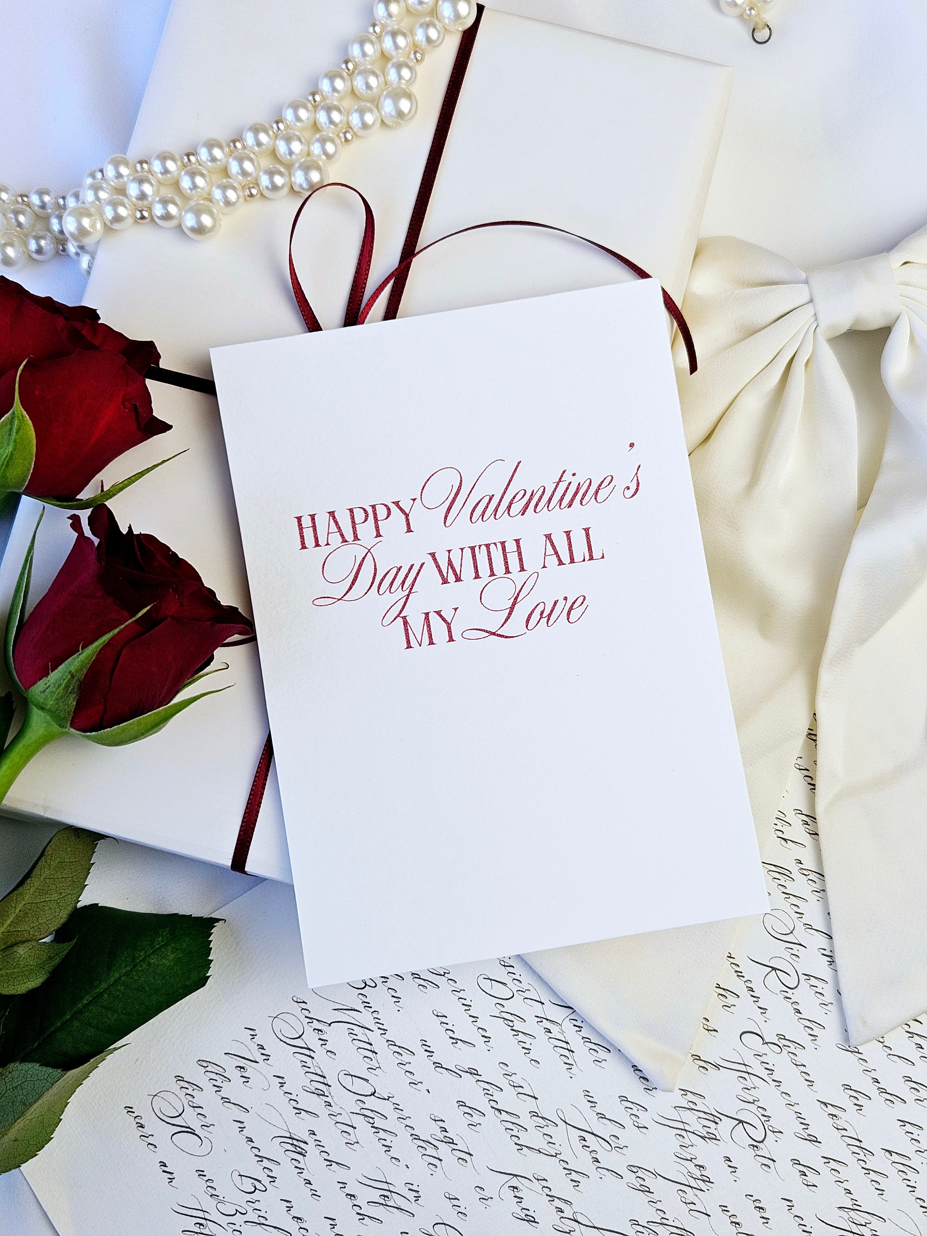 Valentinskarte Moderne Typografie