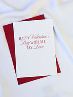 Valentinskarte Moderne Typografie