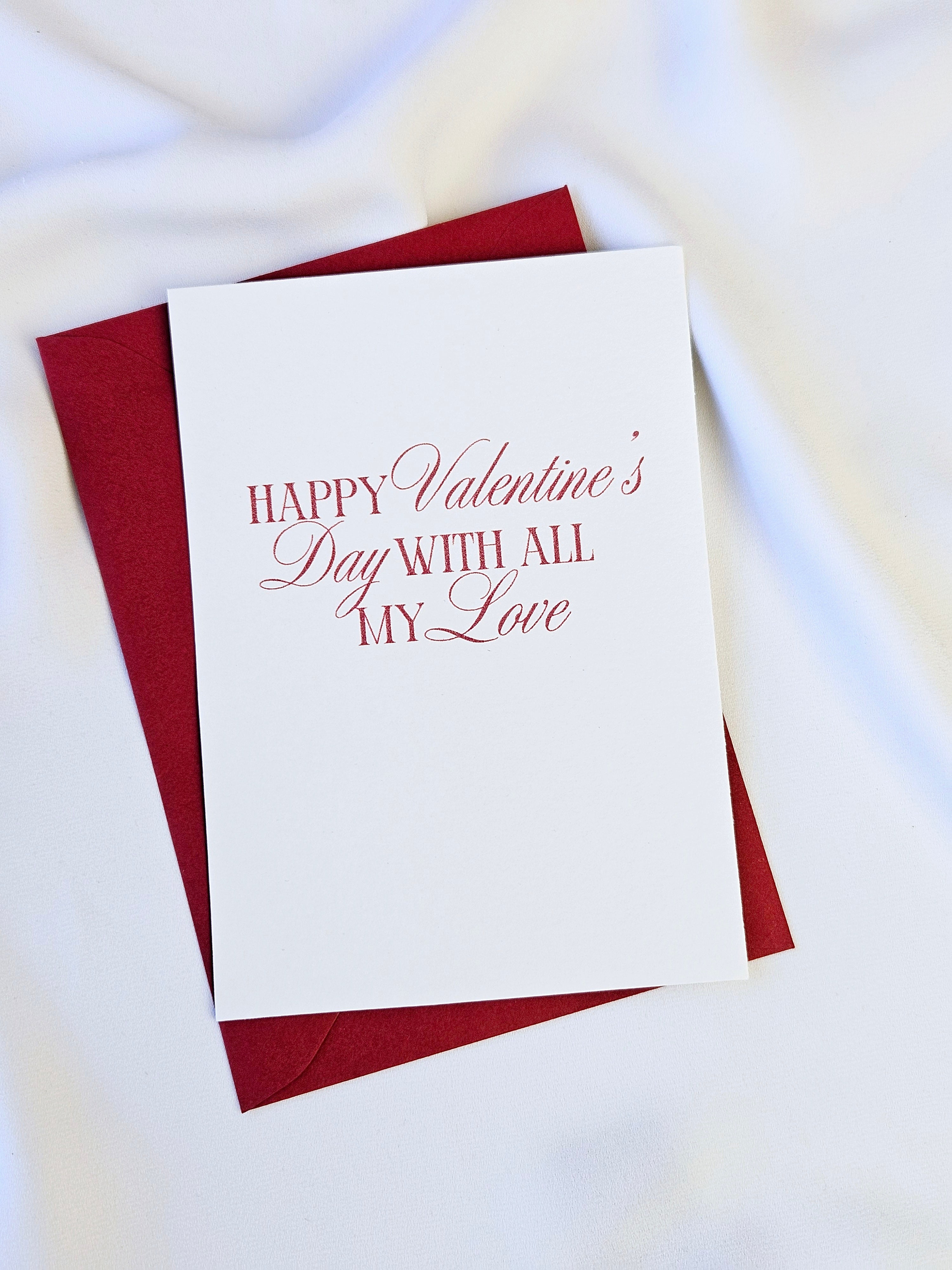 Valentinskarte Moderne Typografie