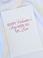 Valentinskarte Moderne Typografie