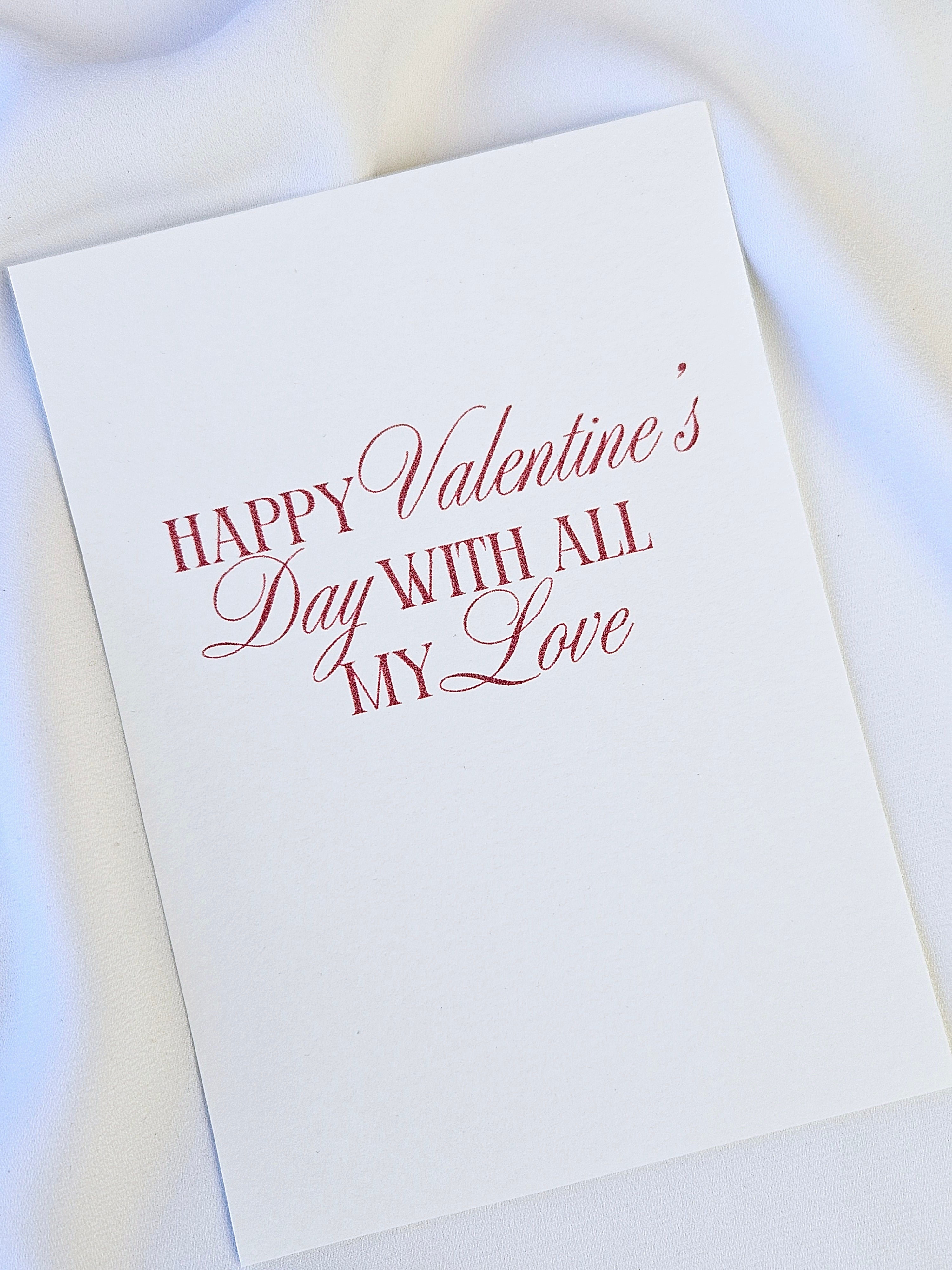 Valentinskarte Moderne Typografie