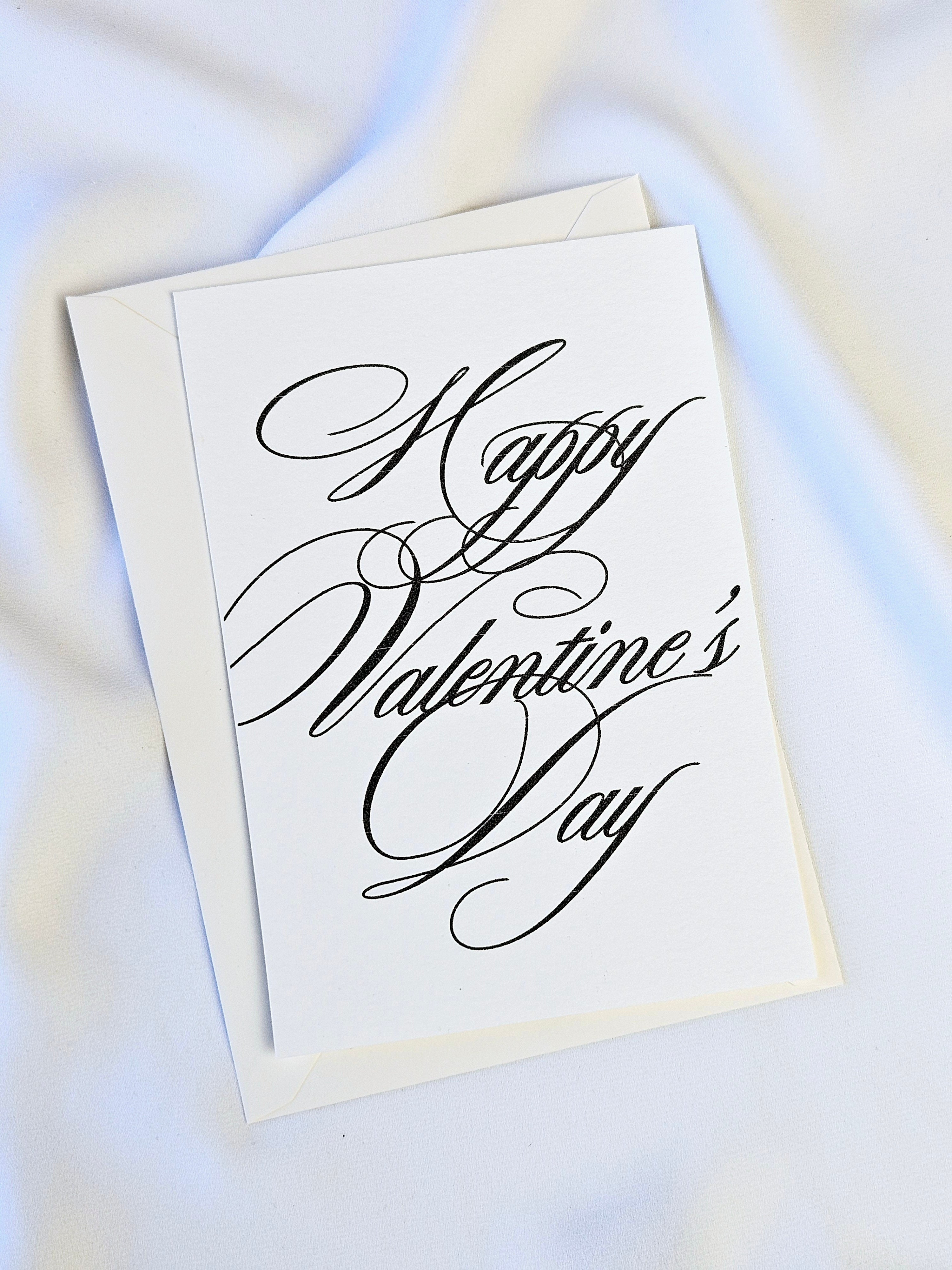 Elegante Valentinskarte Typografie