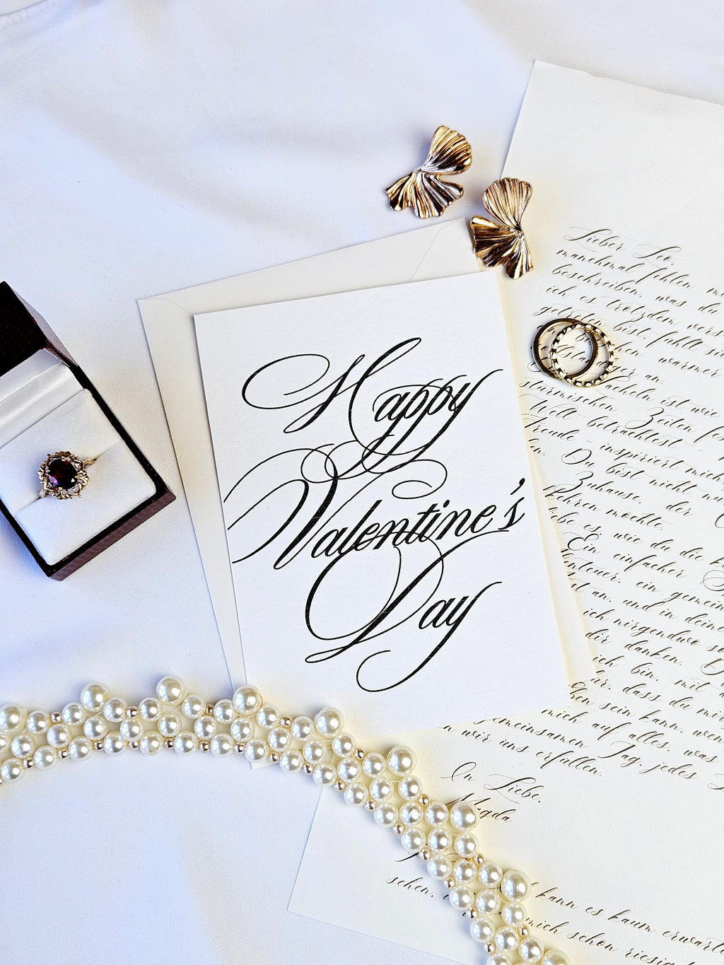 Elegante Valentinskarte Typografie