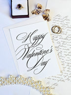 Elegante Valentinskarte Typografie