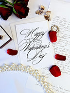 Elegante Valentinskarte Typografie