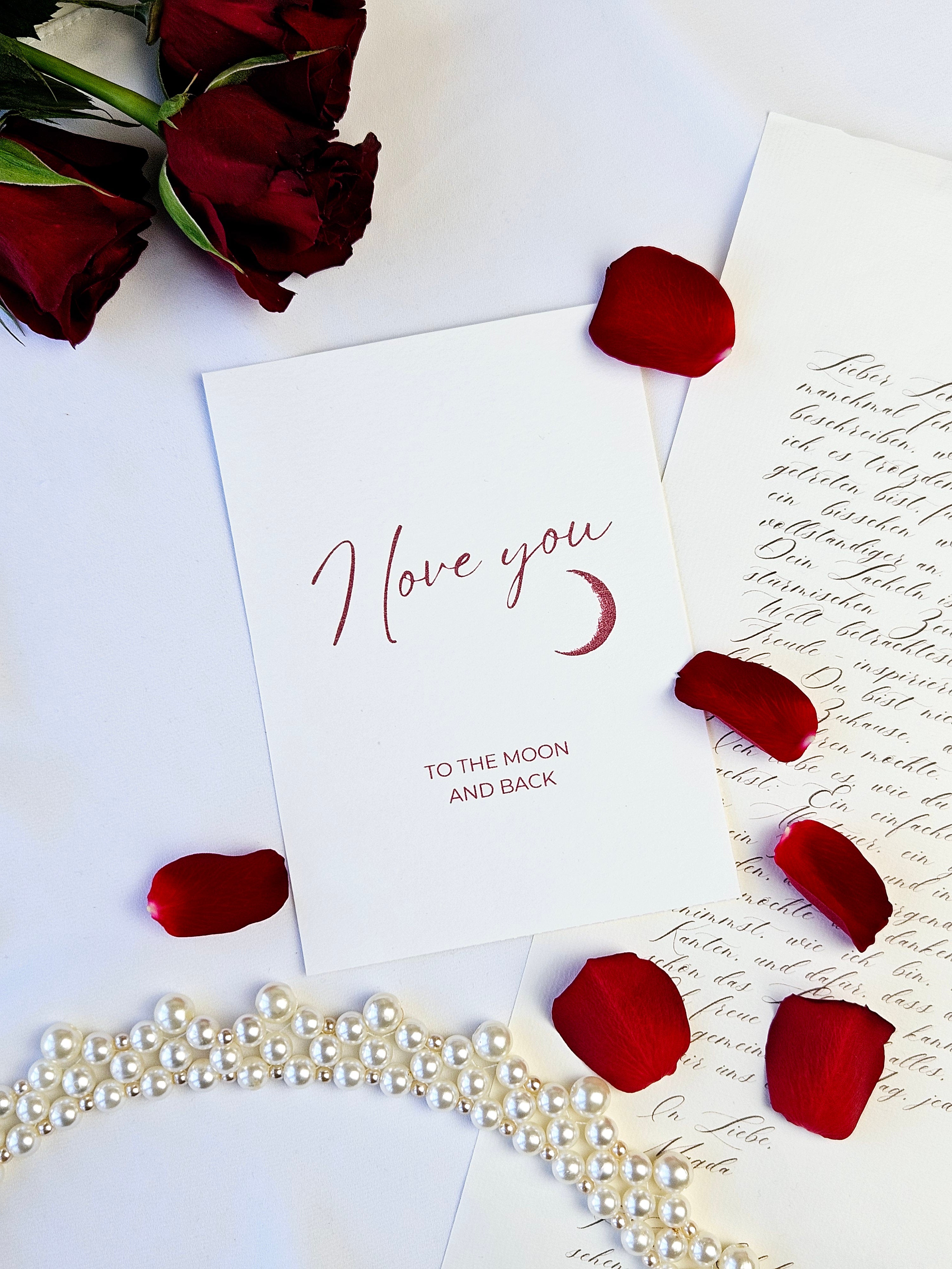 Liebeskarte To the Moon and back