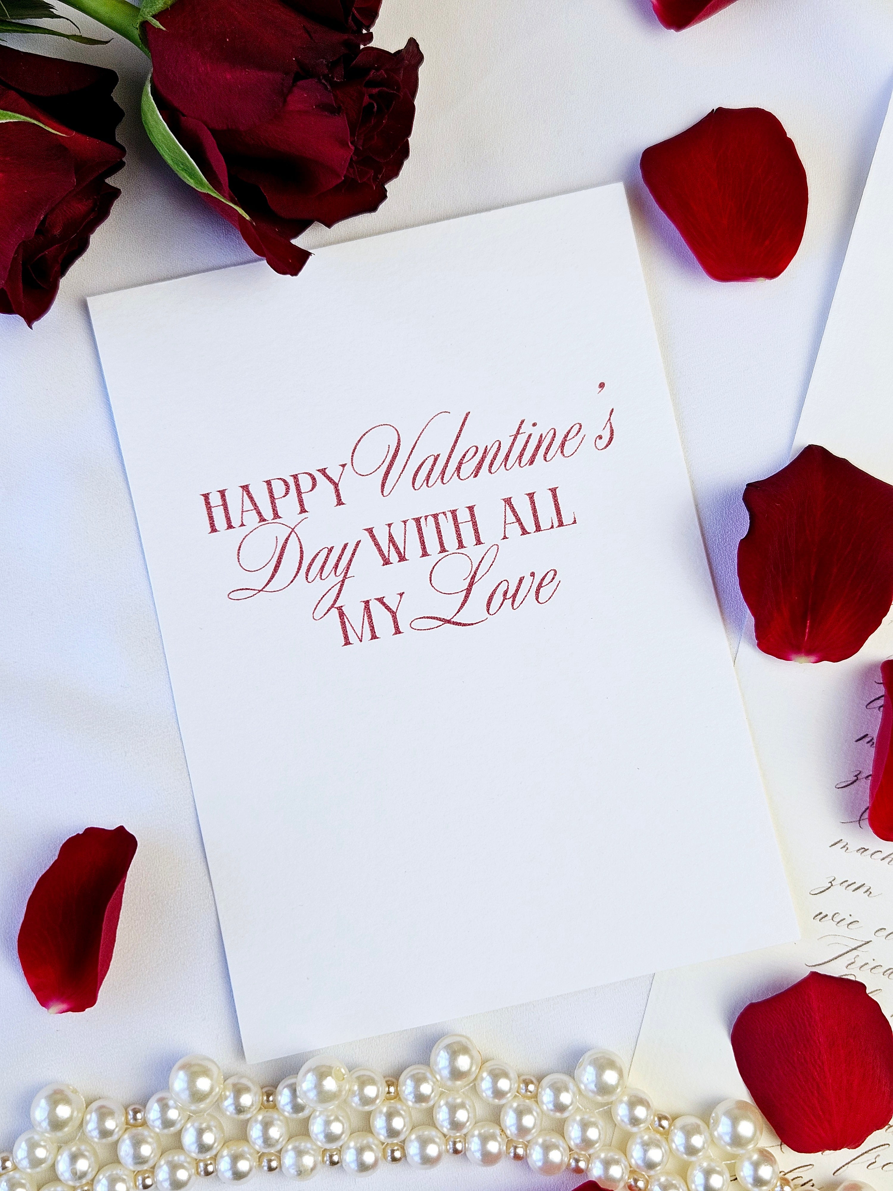 Valentinskarte Moderne Typografie