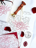 Romantische Vintage Karte Rosen & Schwäne