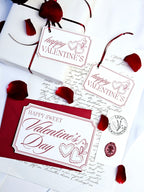 Elegante Valentinskarte Herzamulett