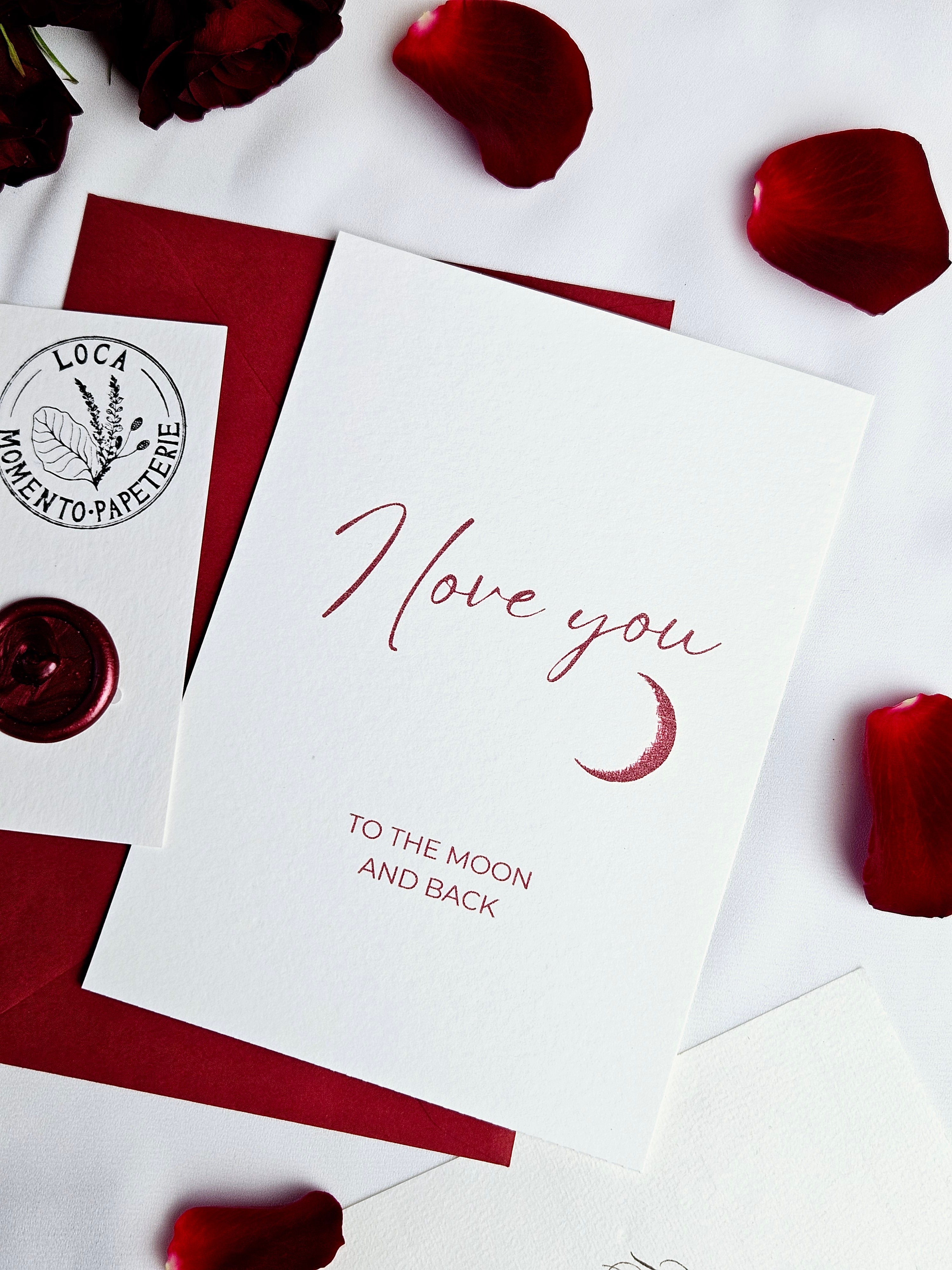 Liebeskarte To the Moon and back