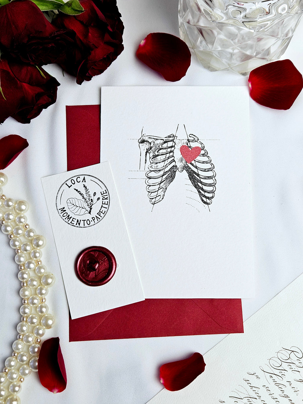 Postkarte Herz in der Brust