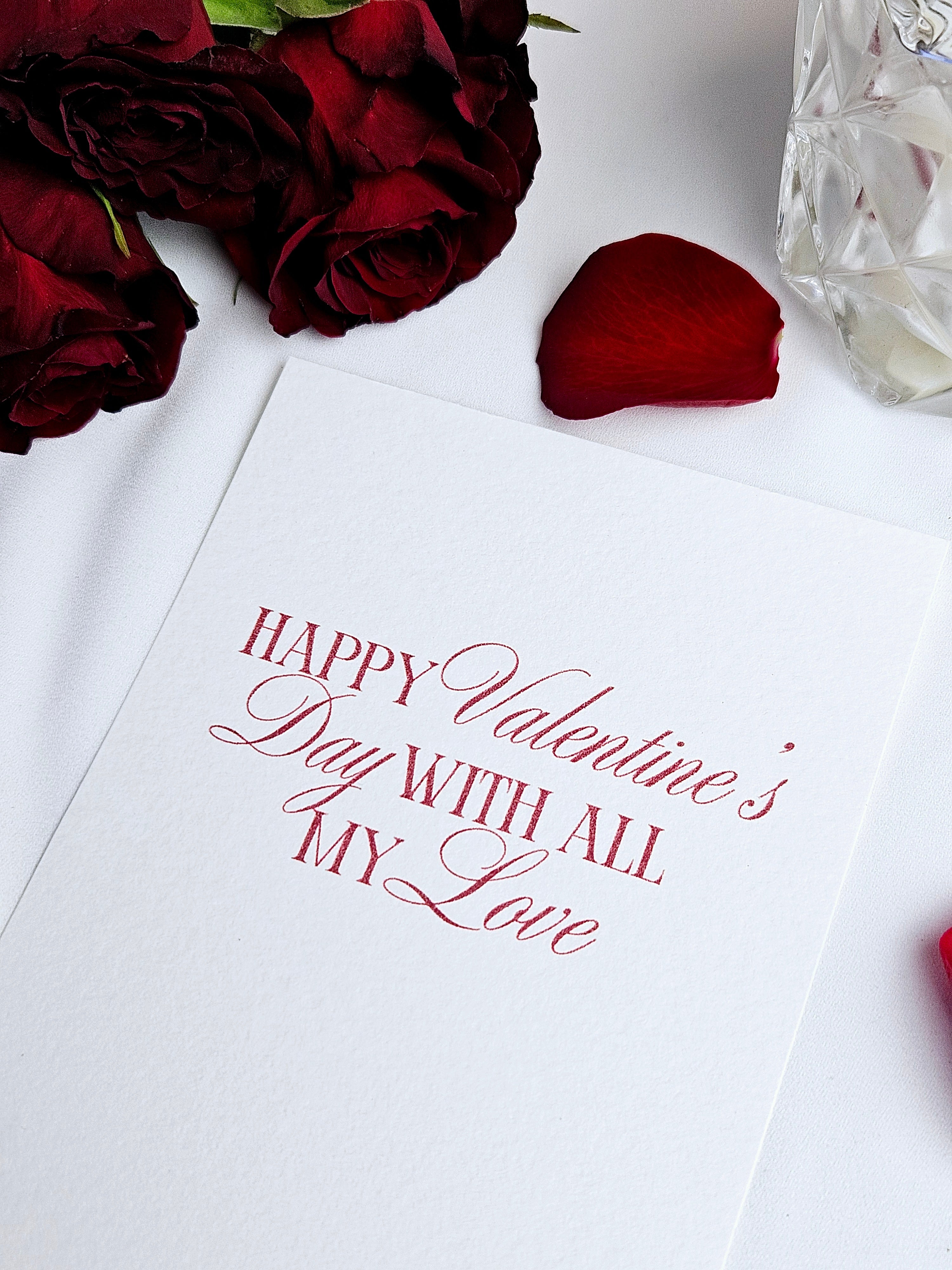 Valentinskarte Moderne Typografie
