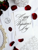 Elegante Valentinskarte Typografie