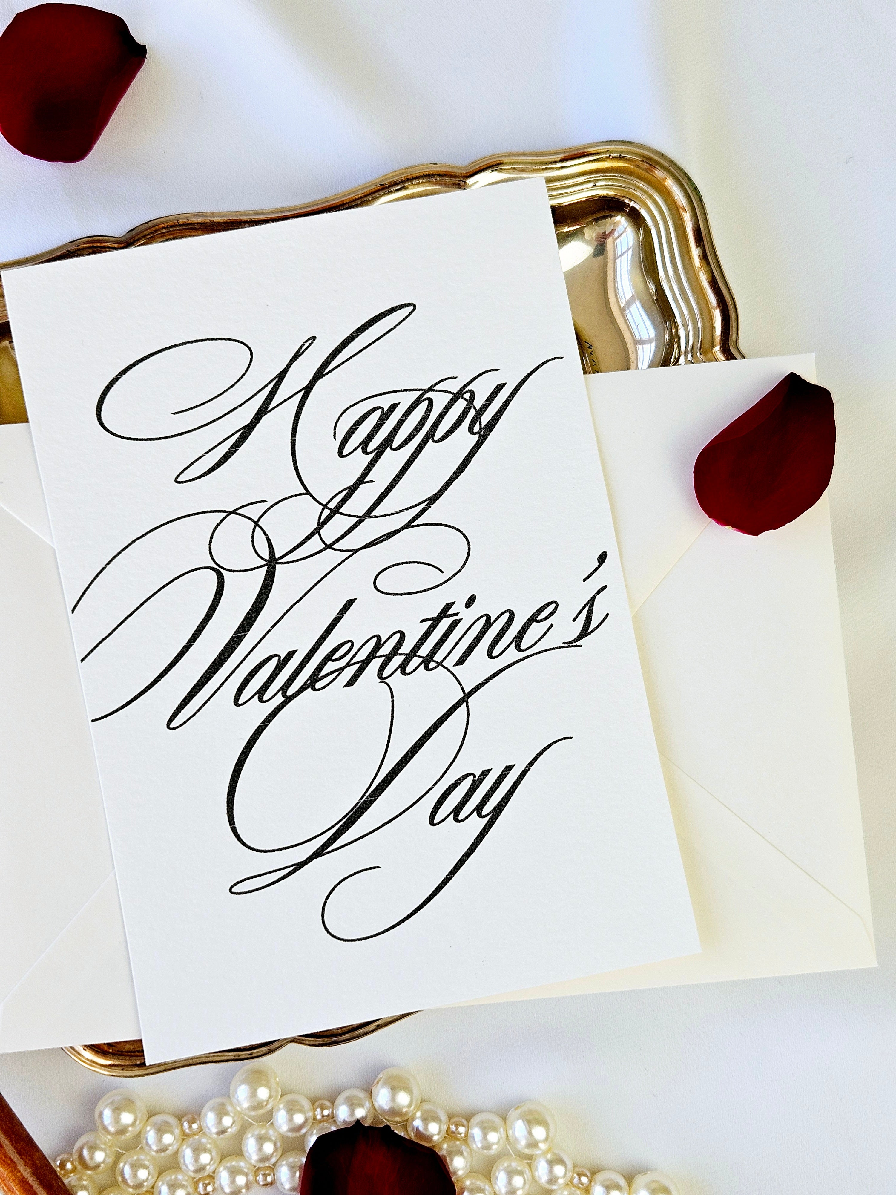 Elegante Valentinskarte Typografie