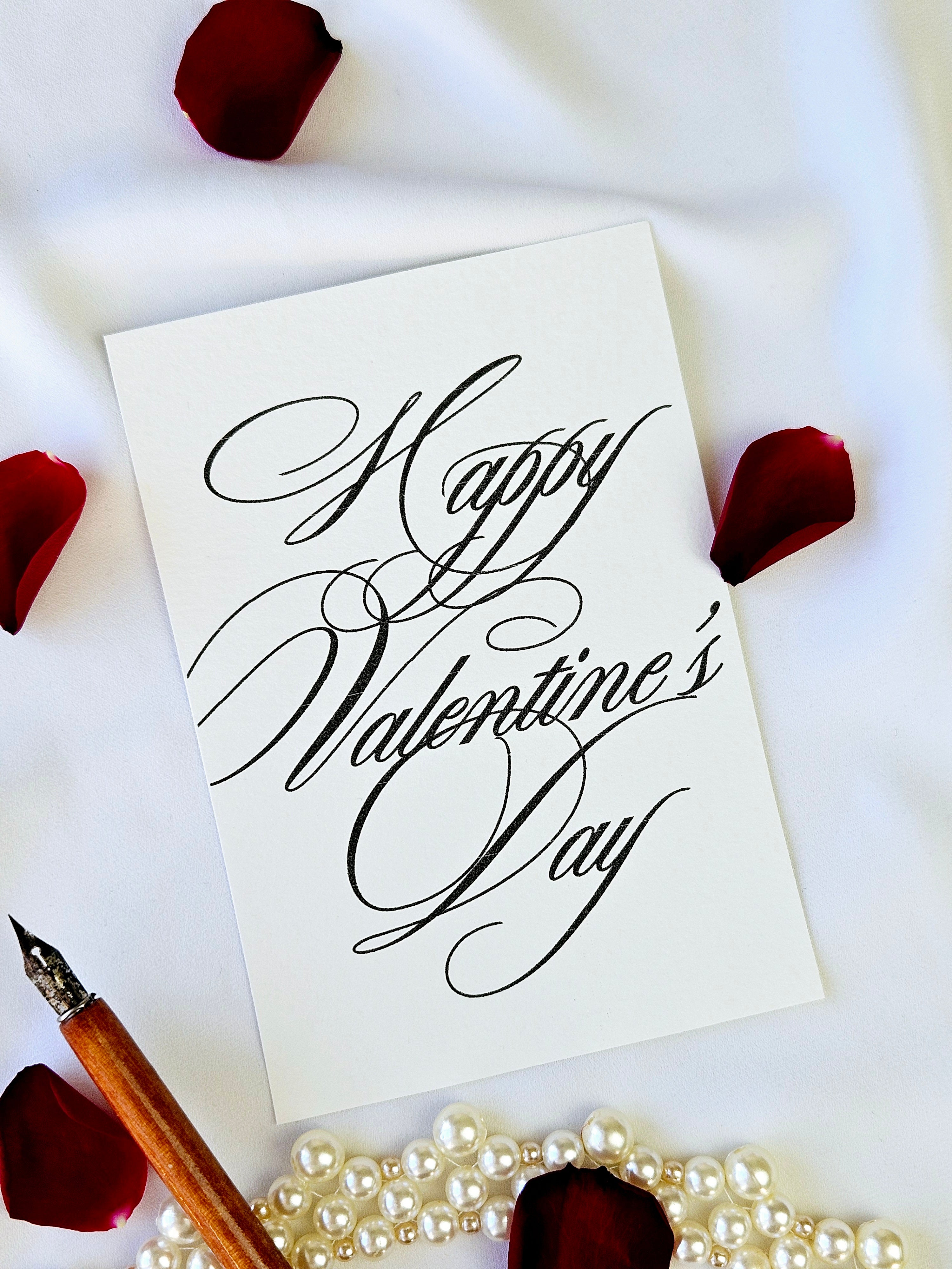 Elegante Valentinskarte Typografie