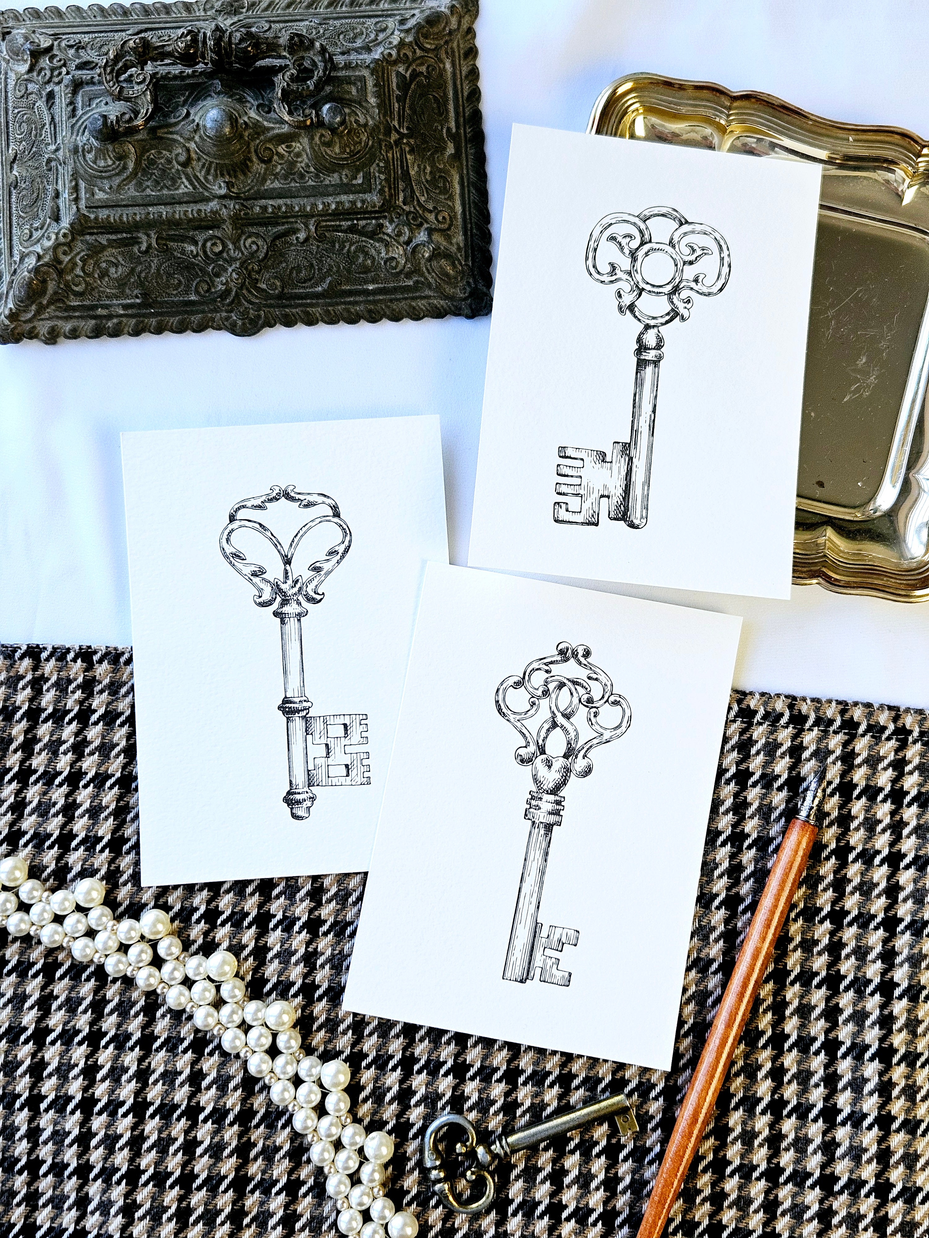 6er Set Kartenreihe Märchenschlüssel