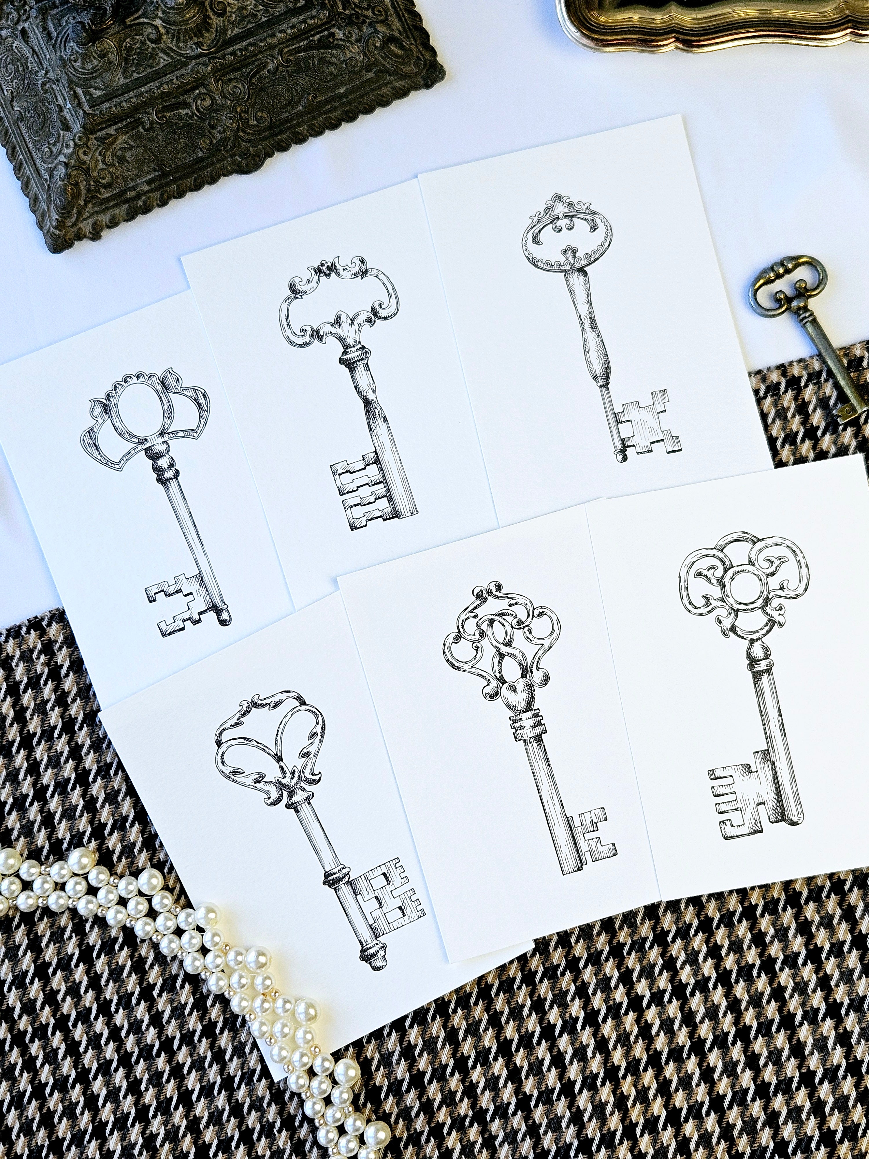 6er Set Kartenreihe Märchenschlüssel