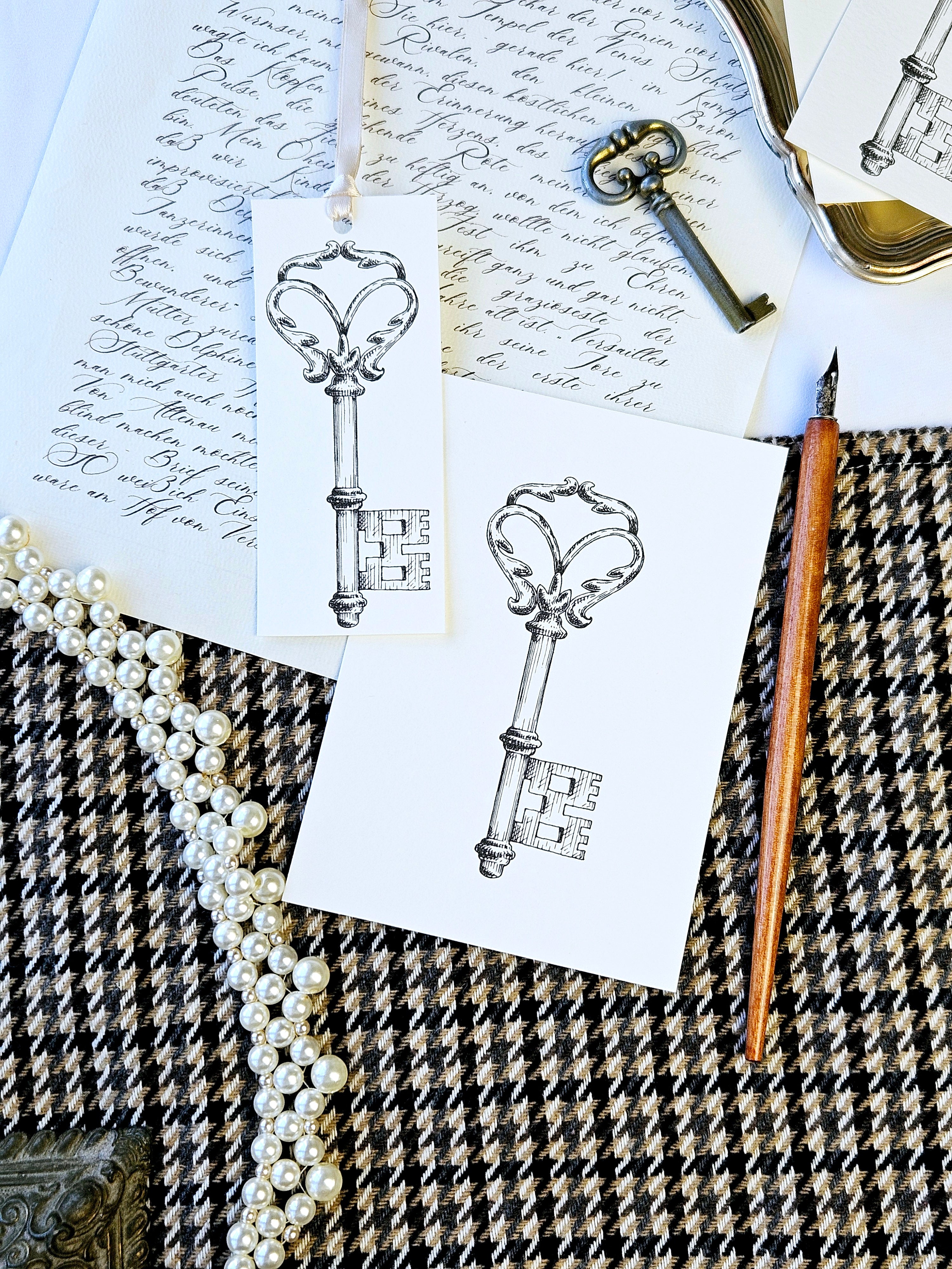 Geschenkanhänger Schlüssel Illustration
