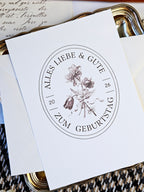 Geburtstagskarte Vintage Etikett